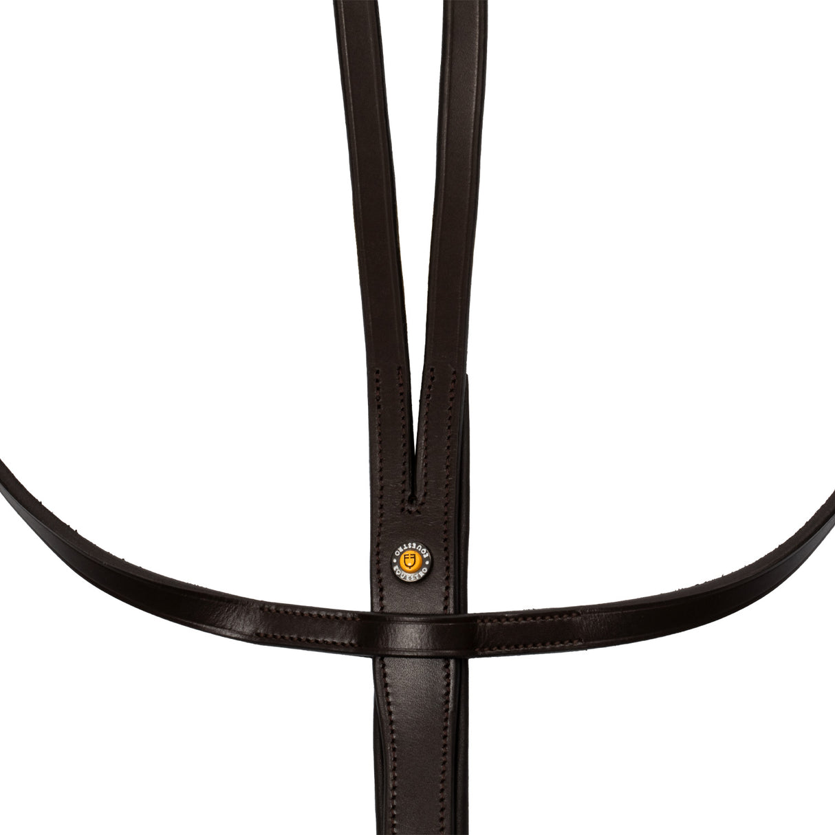 Equestro Martingale Leather Silver Seams #colour_brown