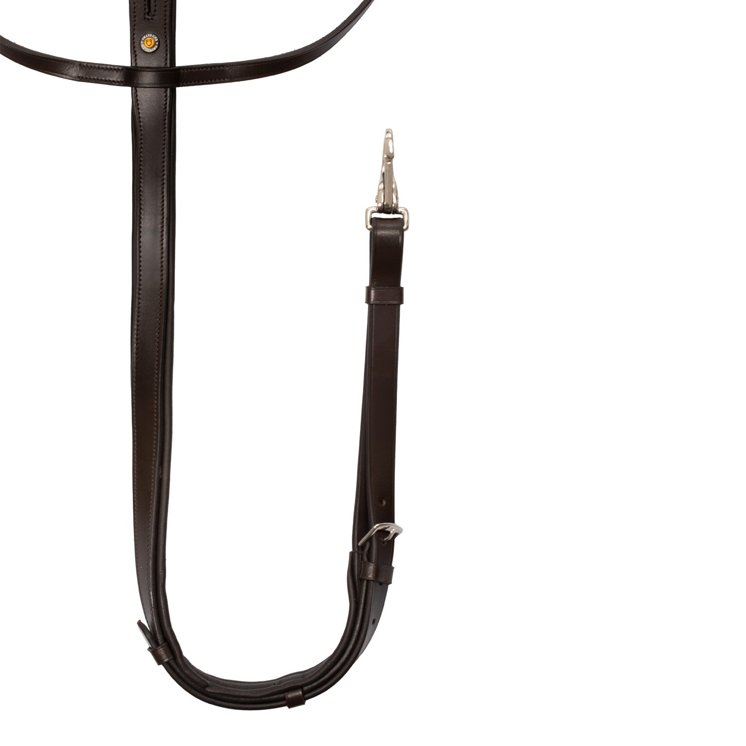 Equestro Martingale Leather Silver Seams #colour_brown