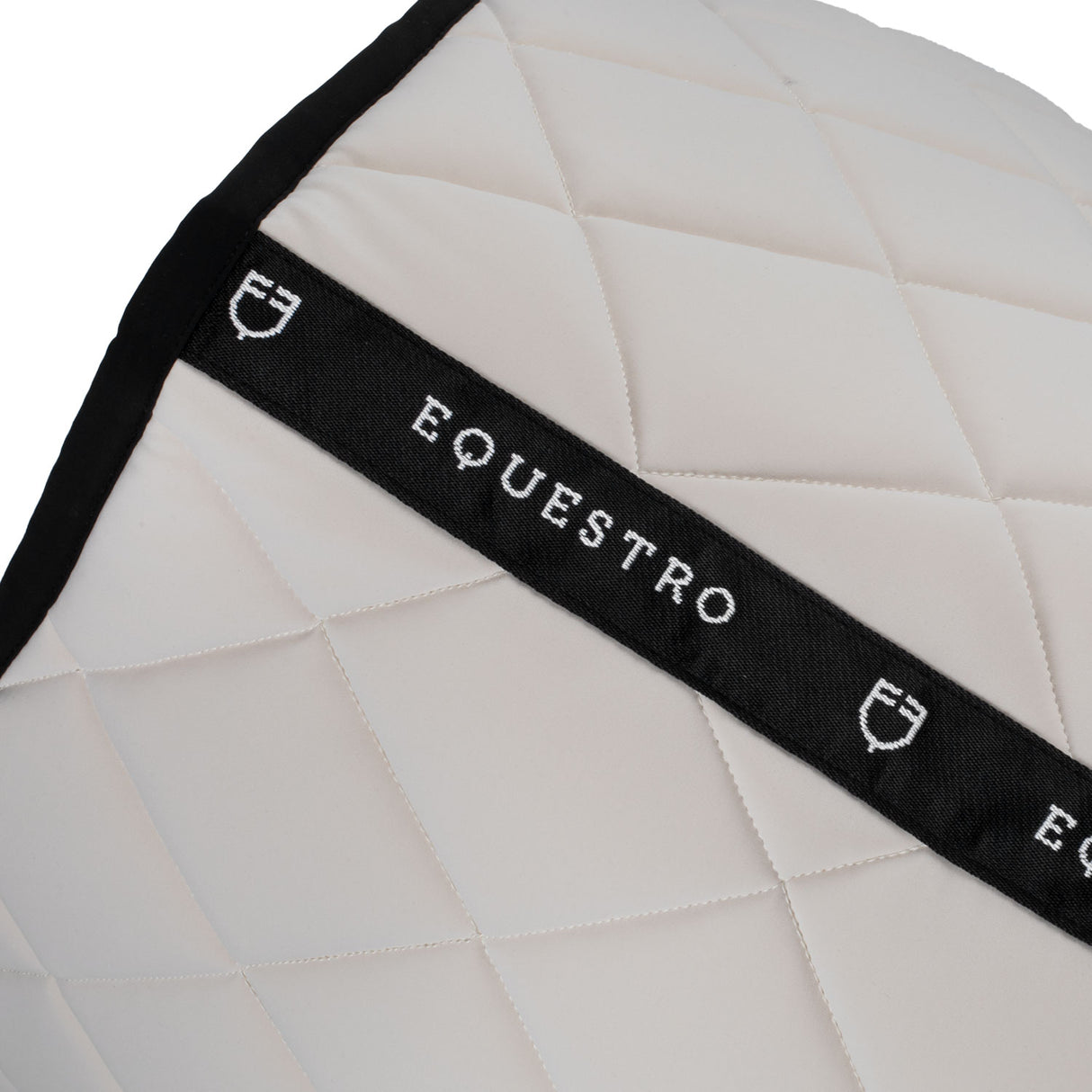Equestro Jumping Saddle Pad With Embroidered Logo Black Line Edition