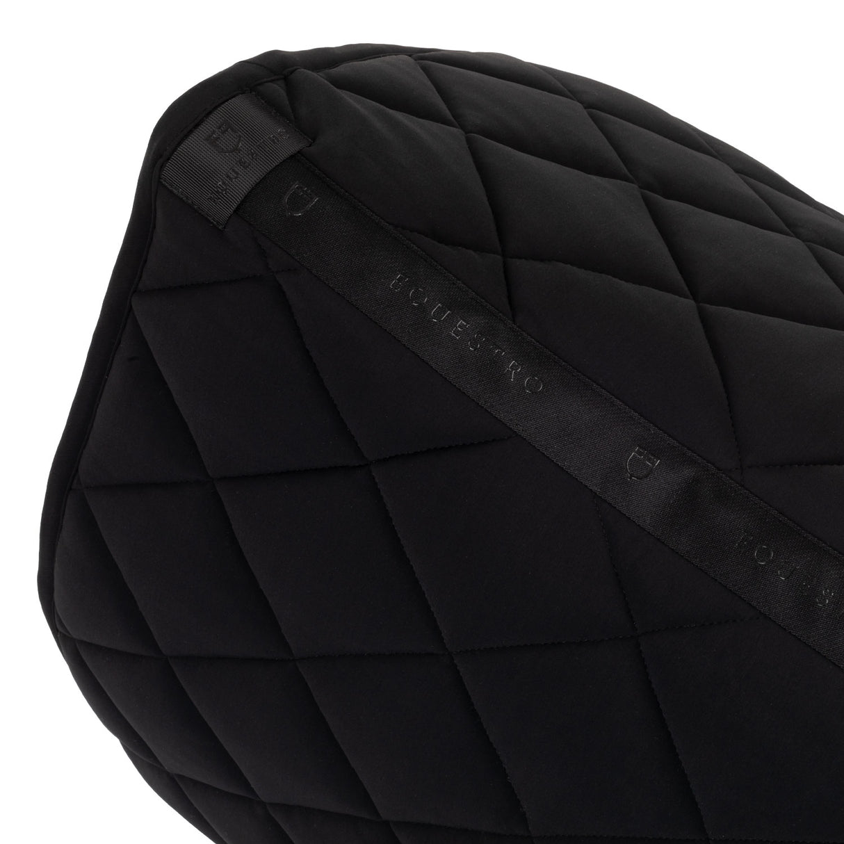Equestro Dressage Saddle Pad With Rhinestone Logo #colour_black
