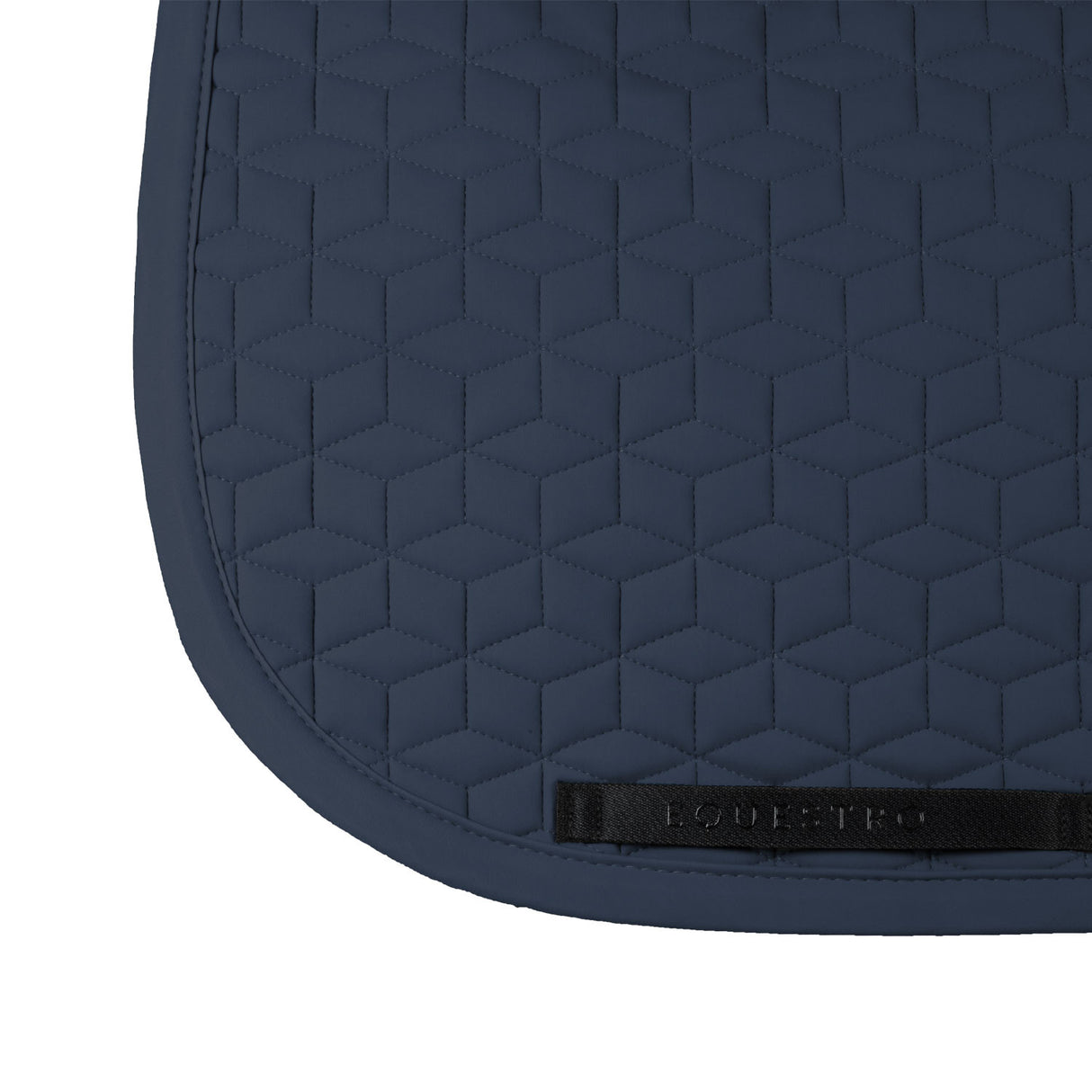 Dressage saddle pad with cube quilting