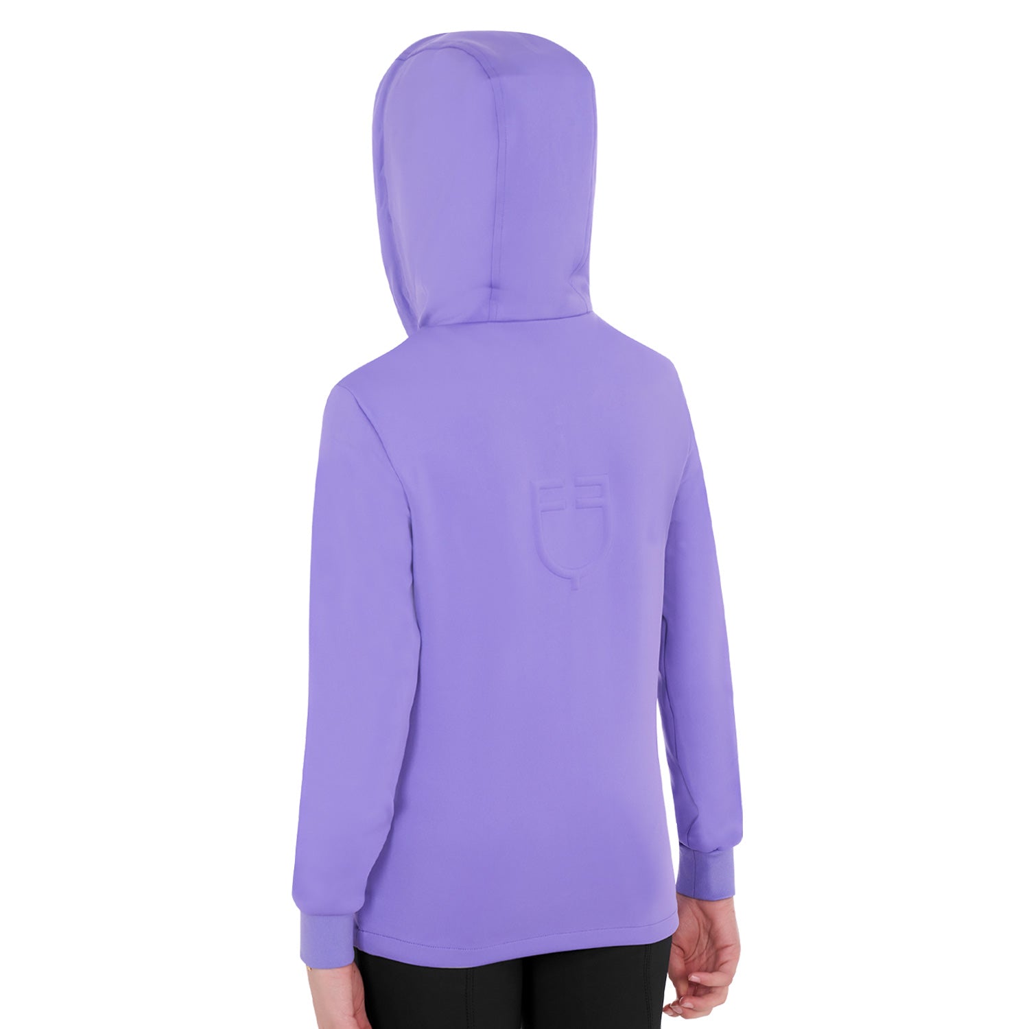 Equestro Girls' Cropped Hoodie #colour_purple