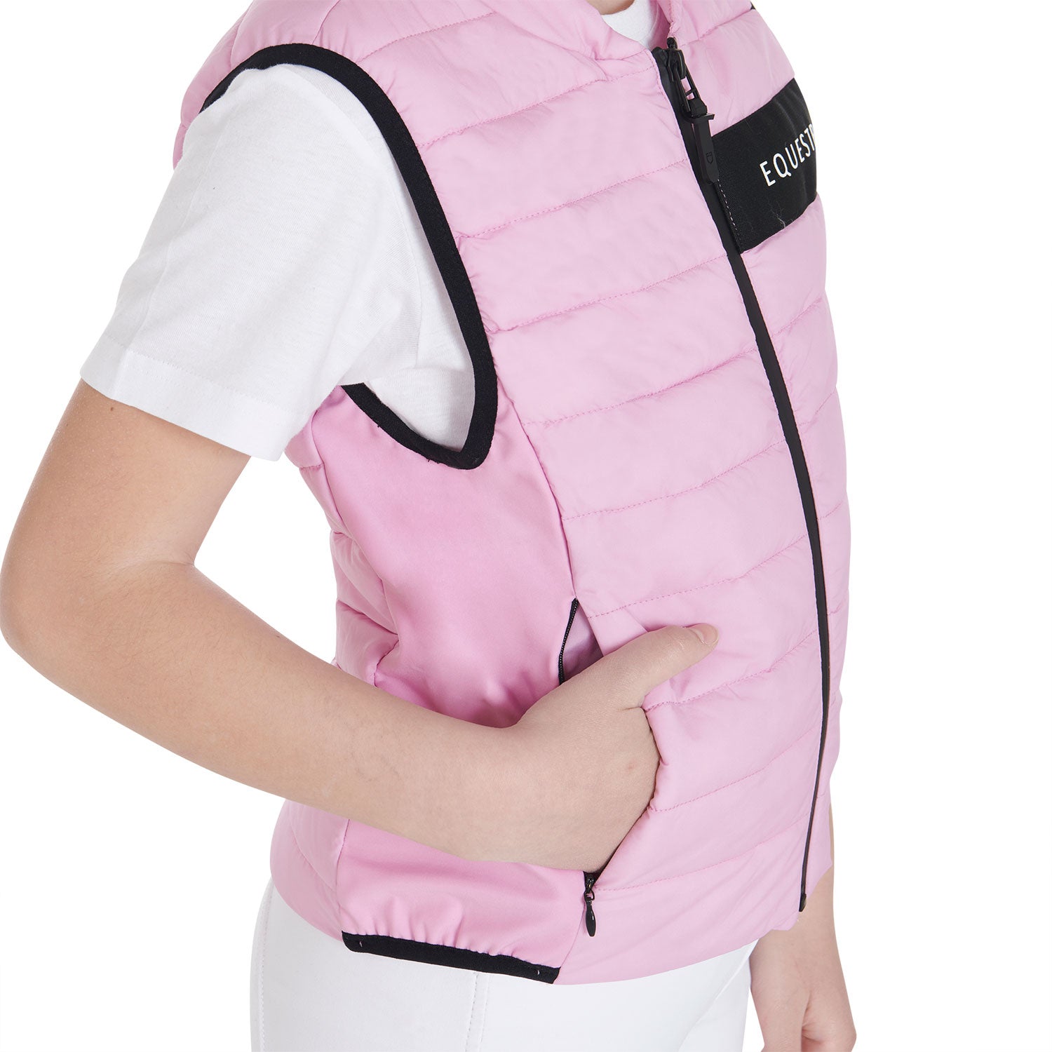 Equestro Kids' Vest In Technical Fabric #colour_purple-pink