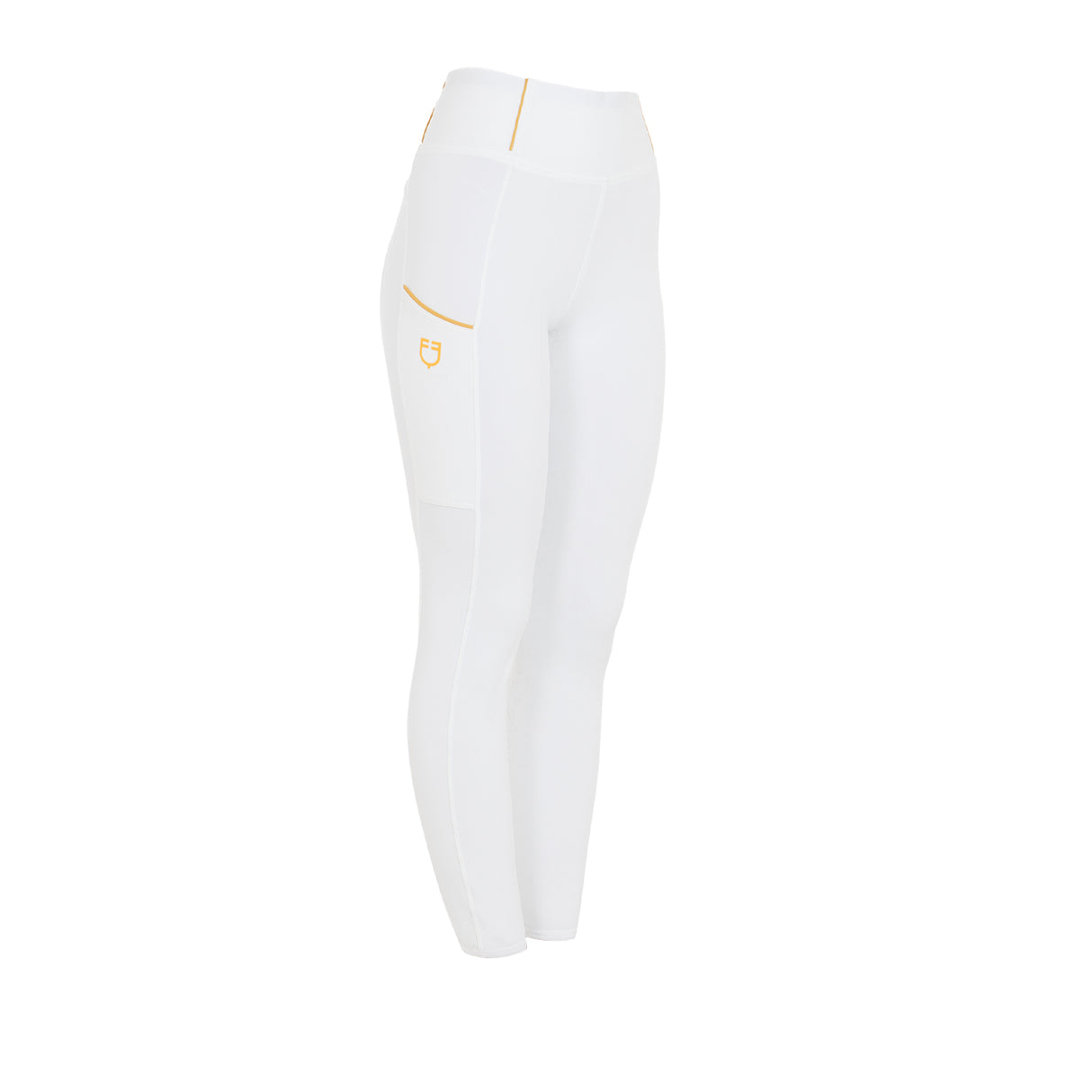 Equestro Girls' Slim Fit Grip Leggings With Logo