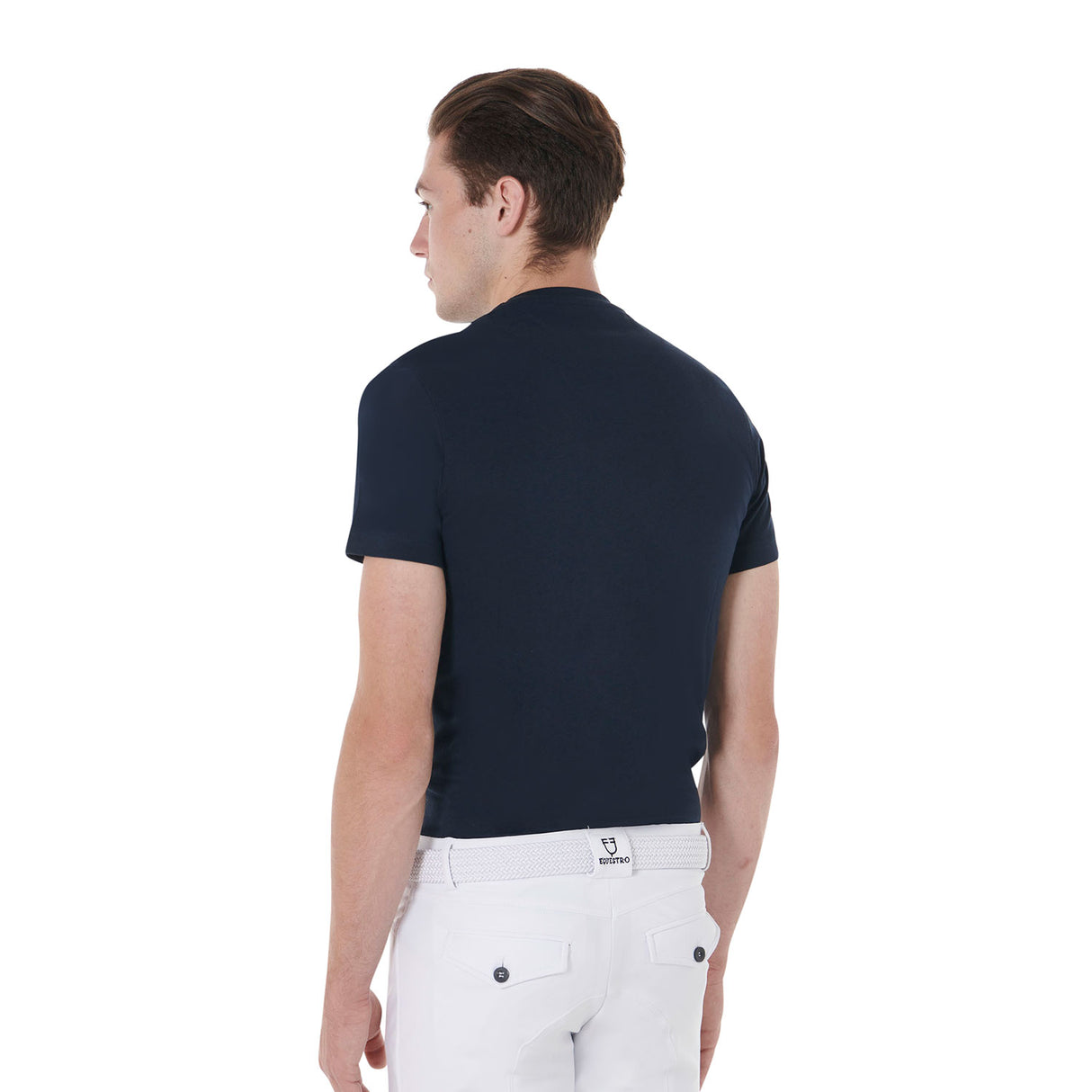 Equestro Men's Slim Fit T-Shirt With Contrasting Print #colour_blue