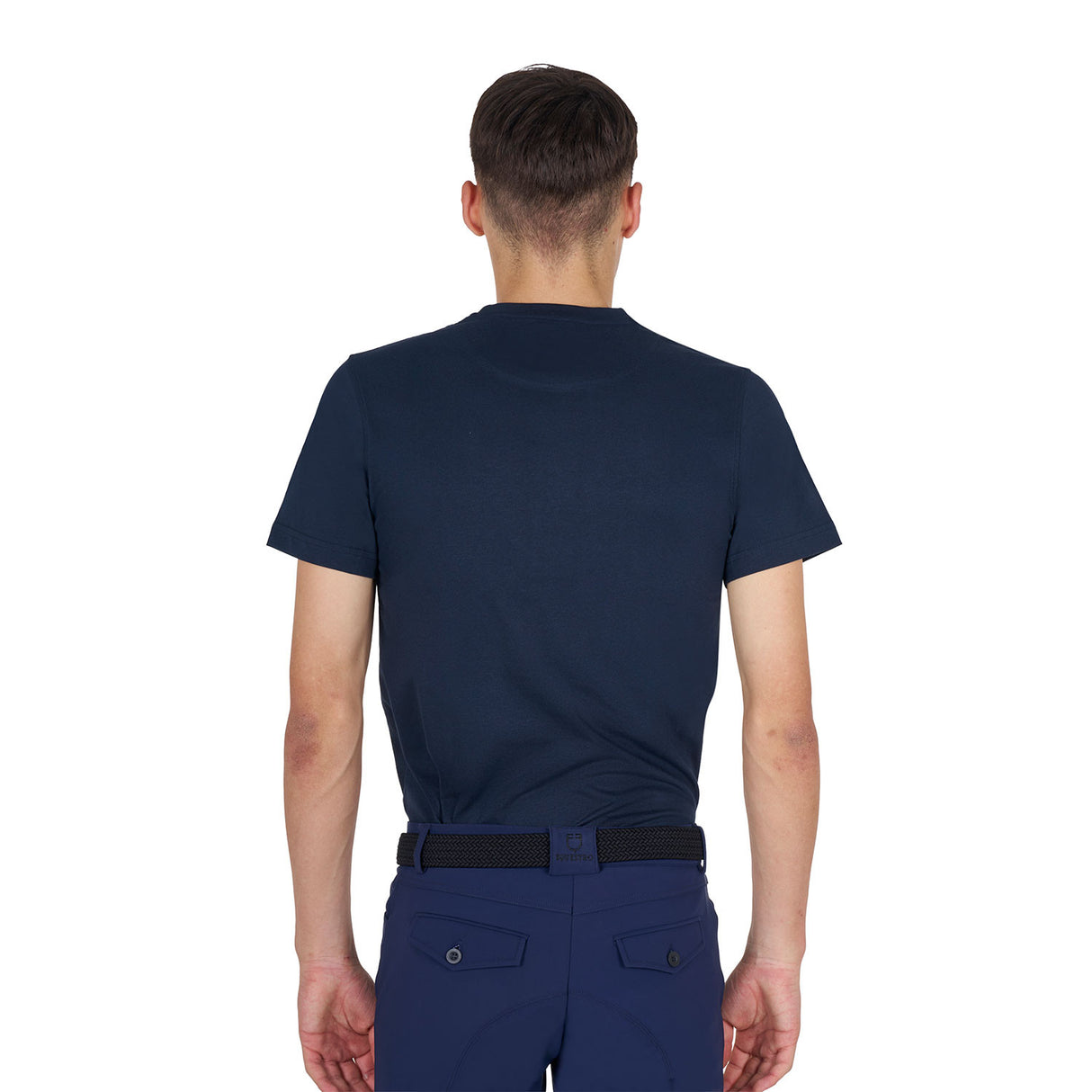 Men's basic T-shirt with chest lettering