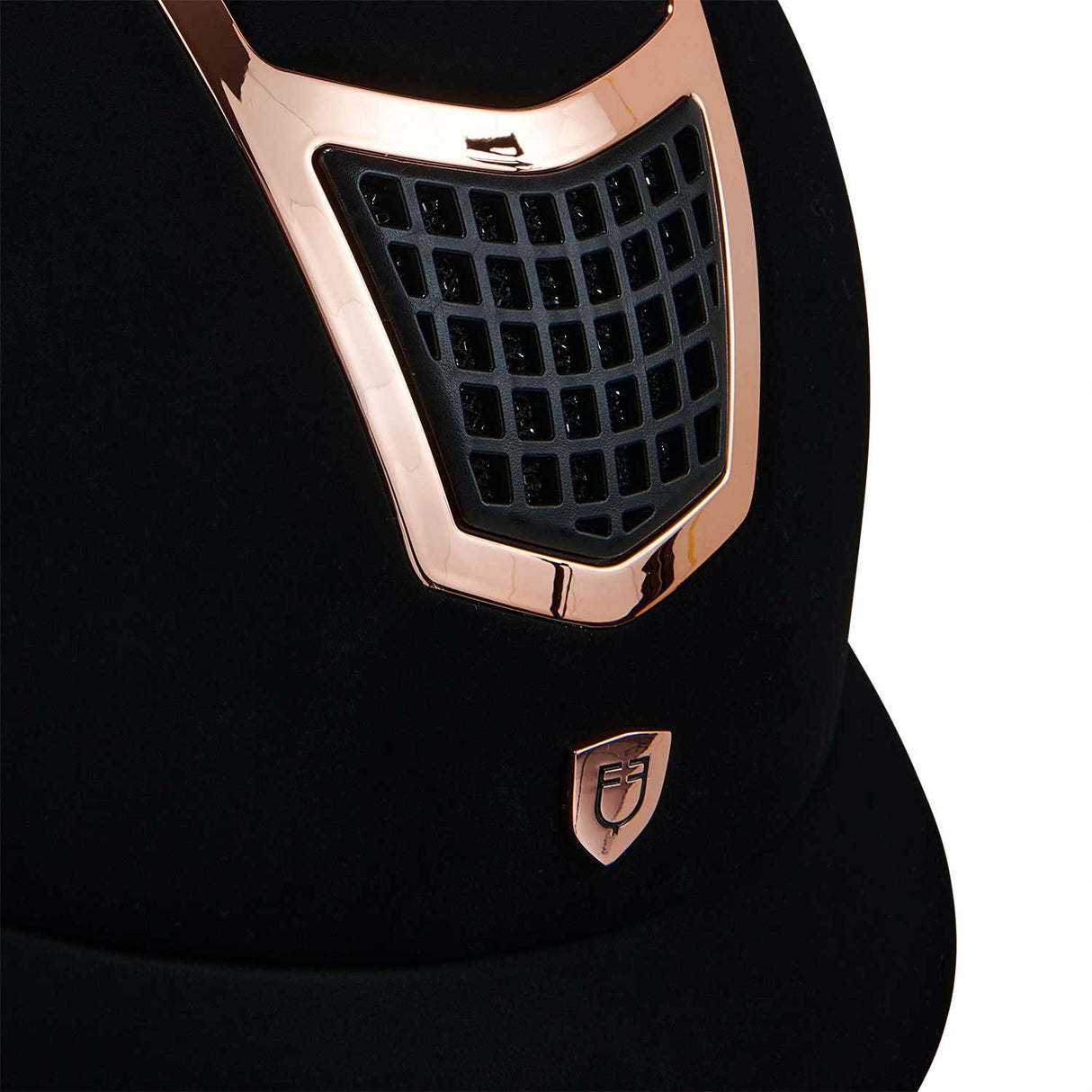 Helmet with colored velvet frame