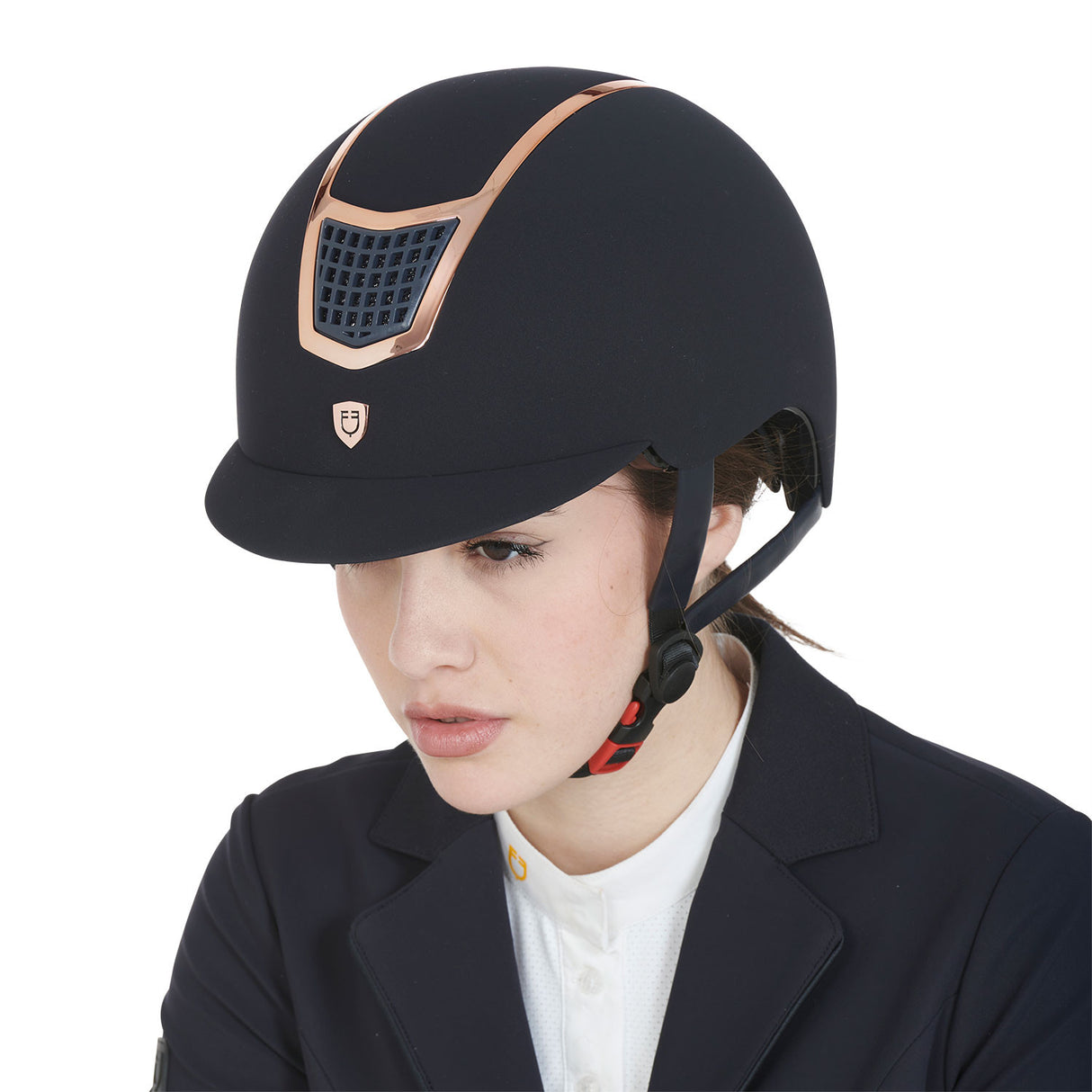 Helmet with colored velvet frame