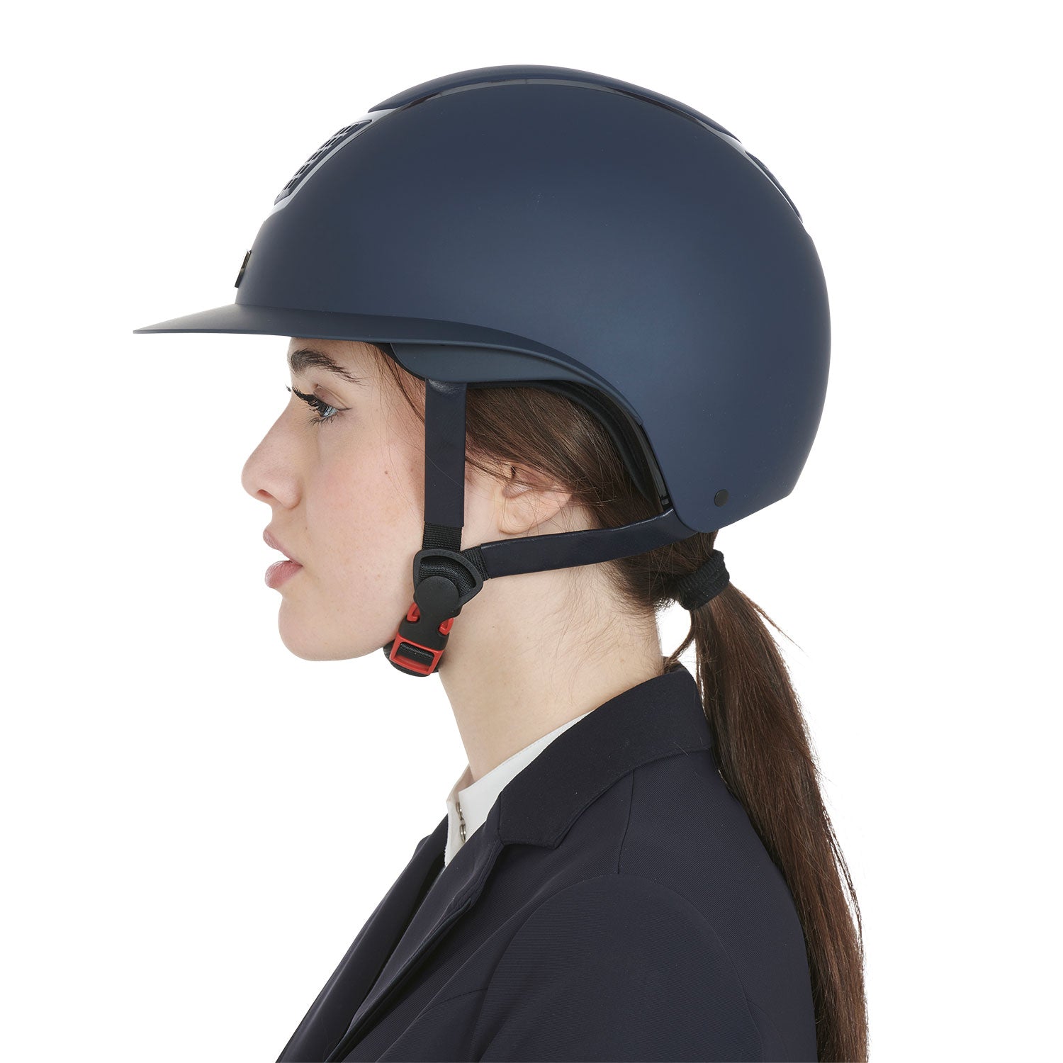 Equestro Ultra-Light Helmet In Resistant Matte Plastic En 1384-2023 Homologation #colour_blue