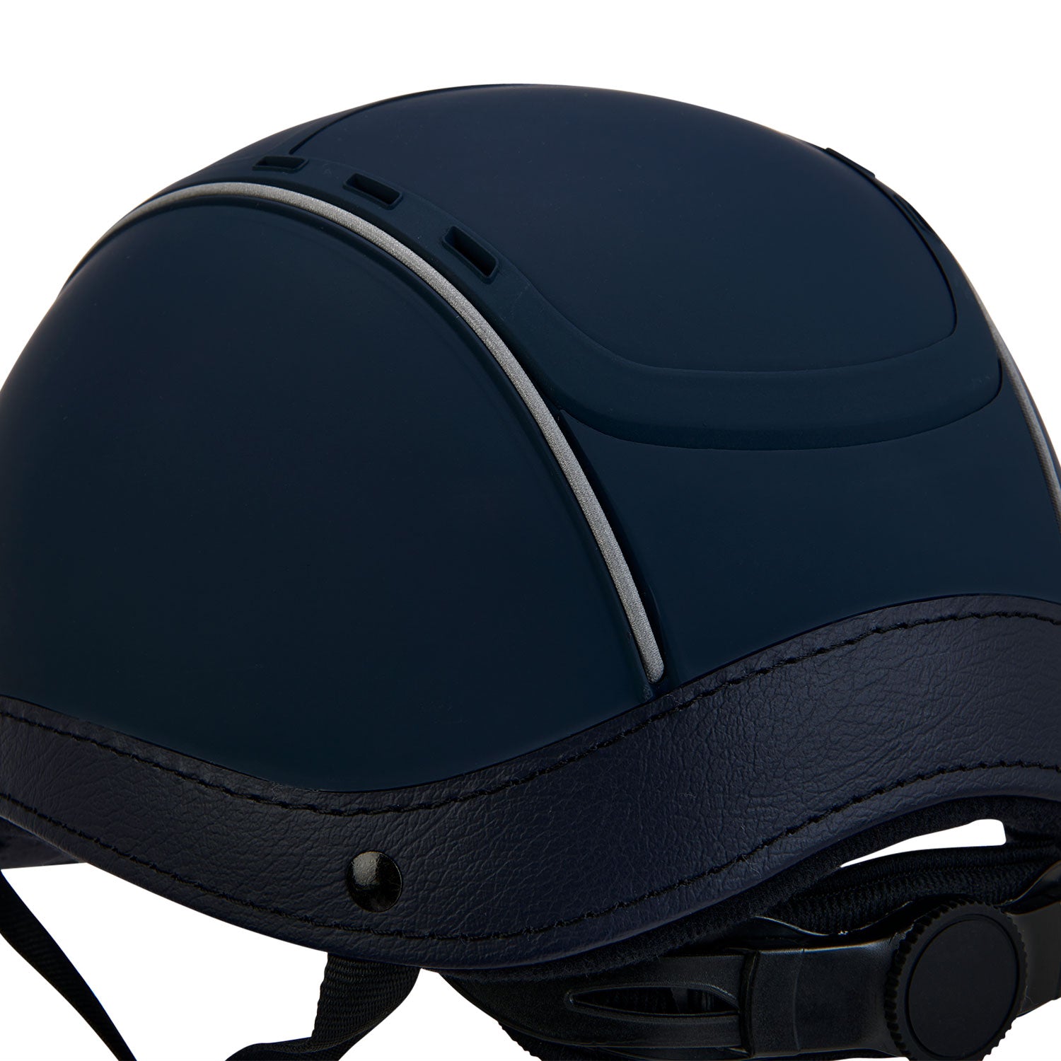 Equestro Helmet With Front Logo And Leather Inserts