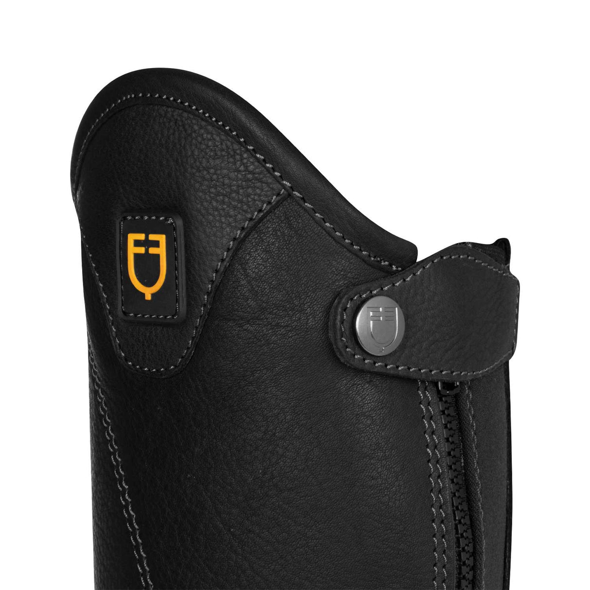 Unisex soft leather gaiters with side zip