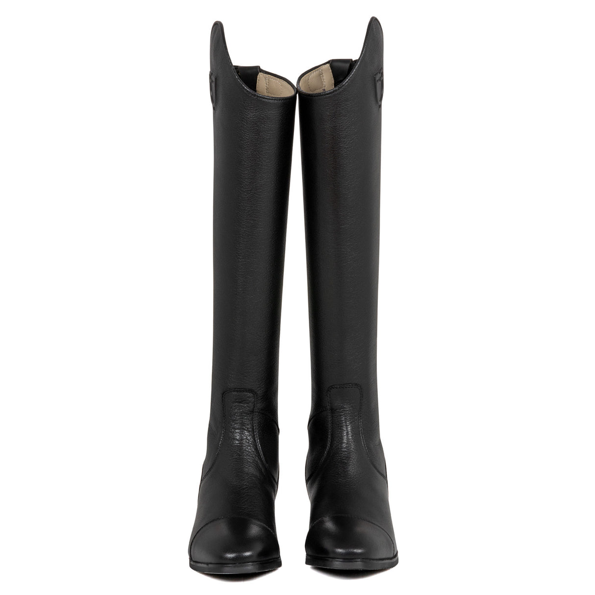 Unisex calfskin boots with rear zipper