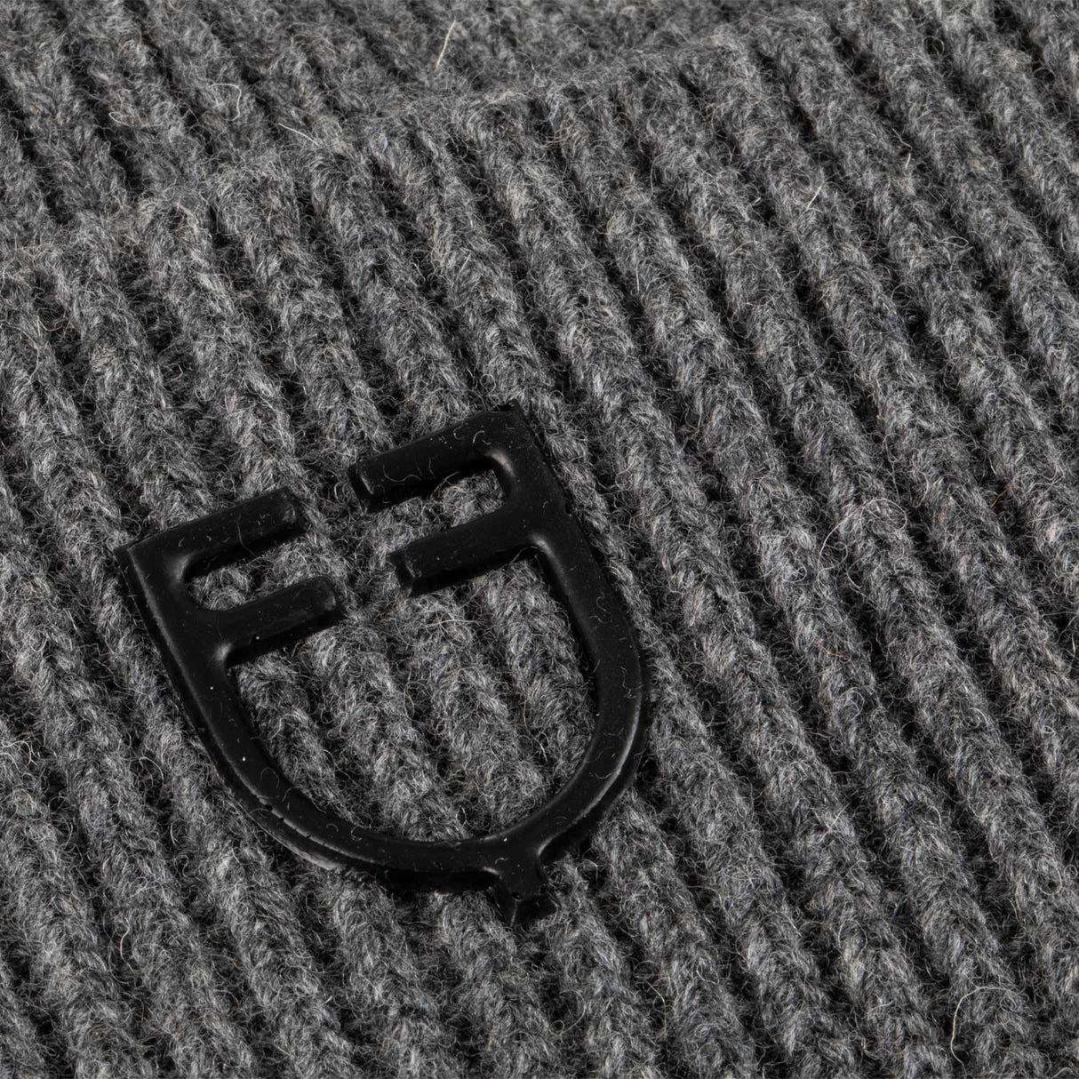 Equestro Unisex Knitted Texture Wool Beanie #colour_grey