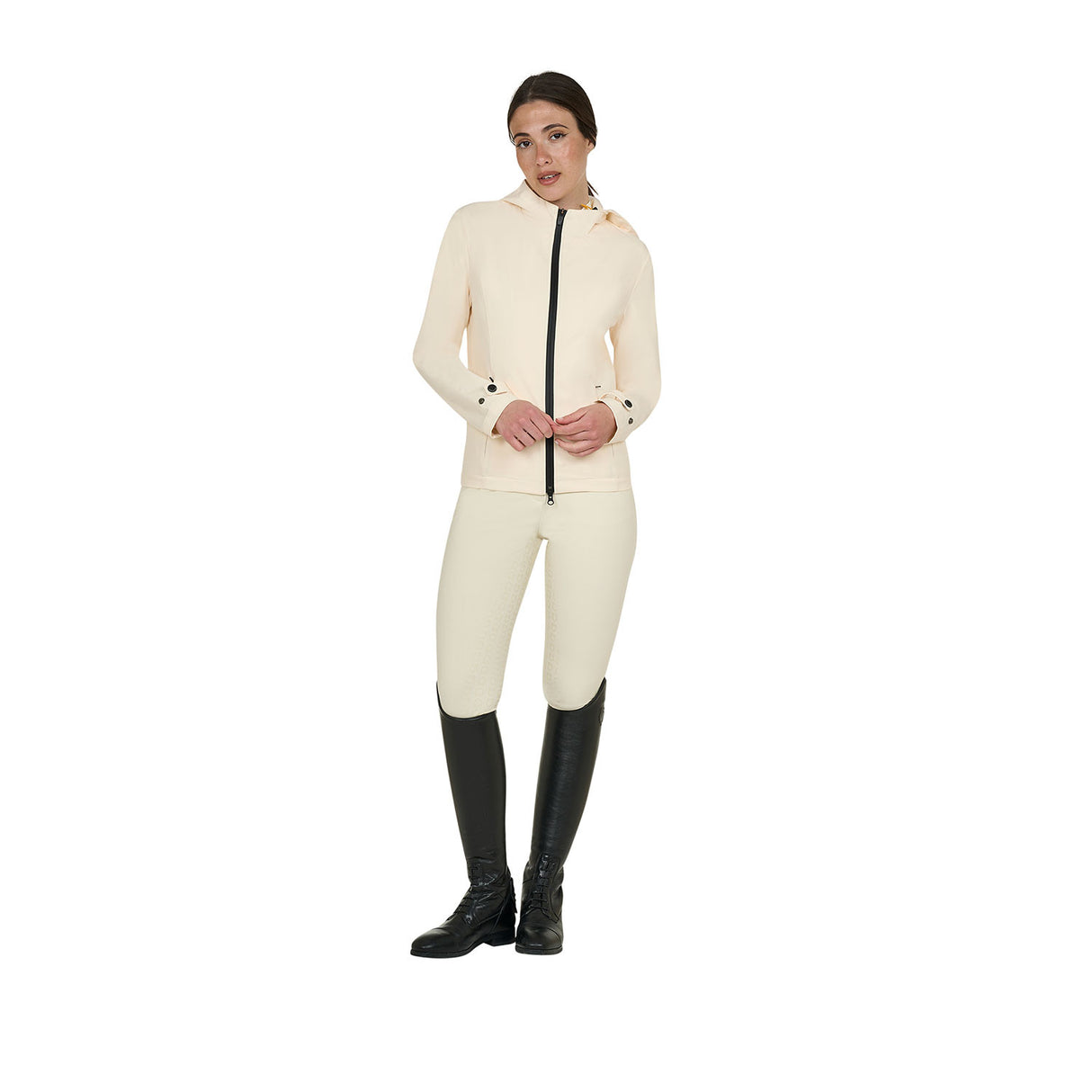 Women's slim fit softshell jacket with windproof zip