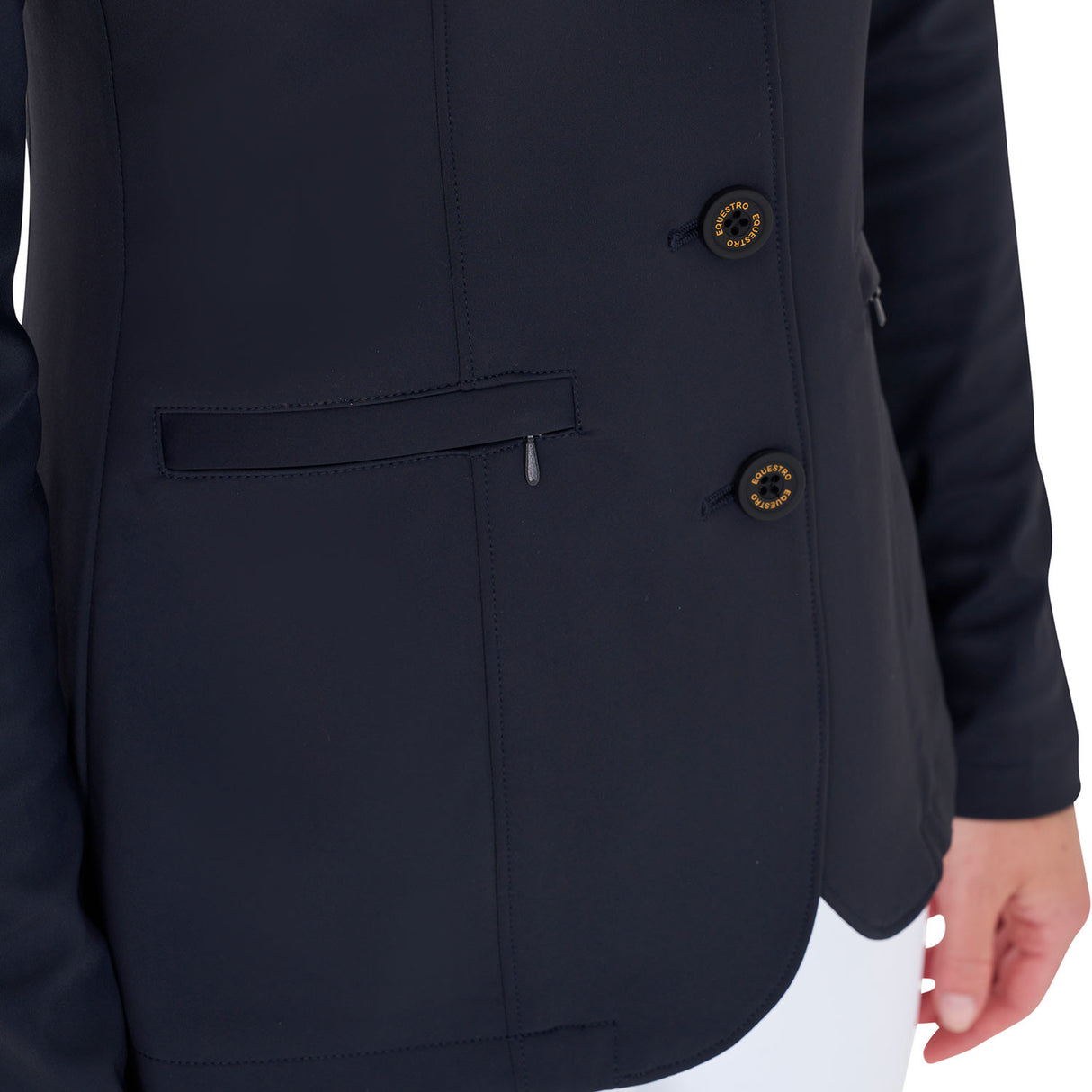 Women's competition jacket with contrasting embroidered logo
