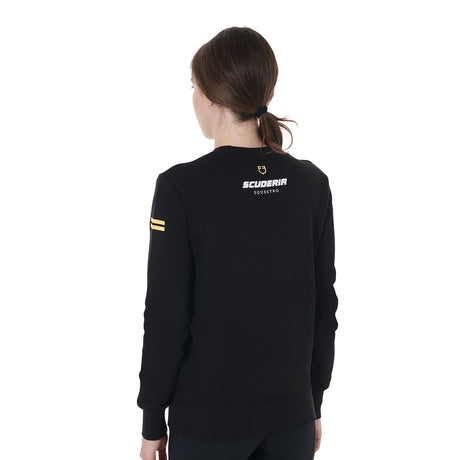Equestro Scuderia Equestro Women's Crewneck Sweatshirt #colour_black