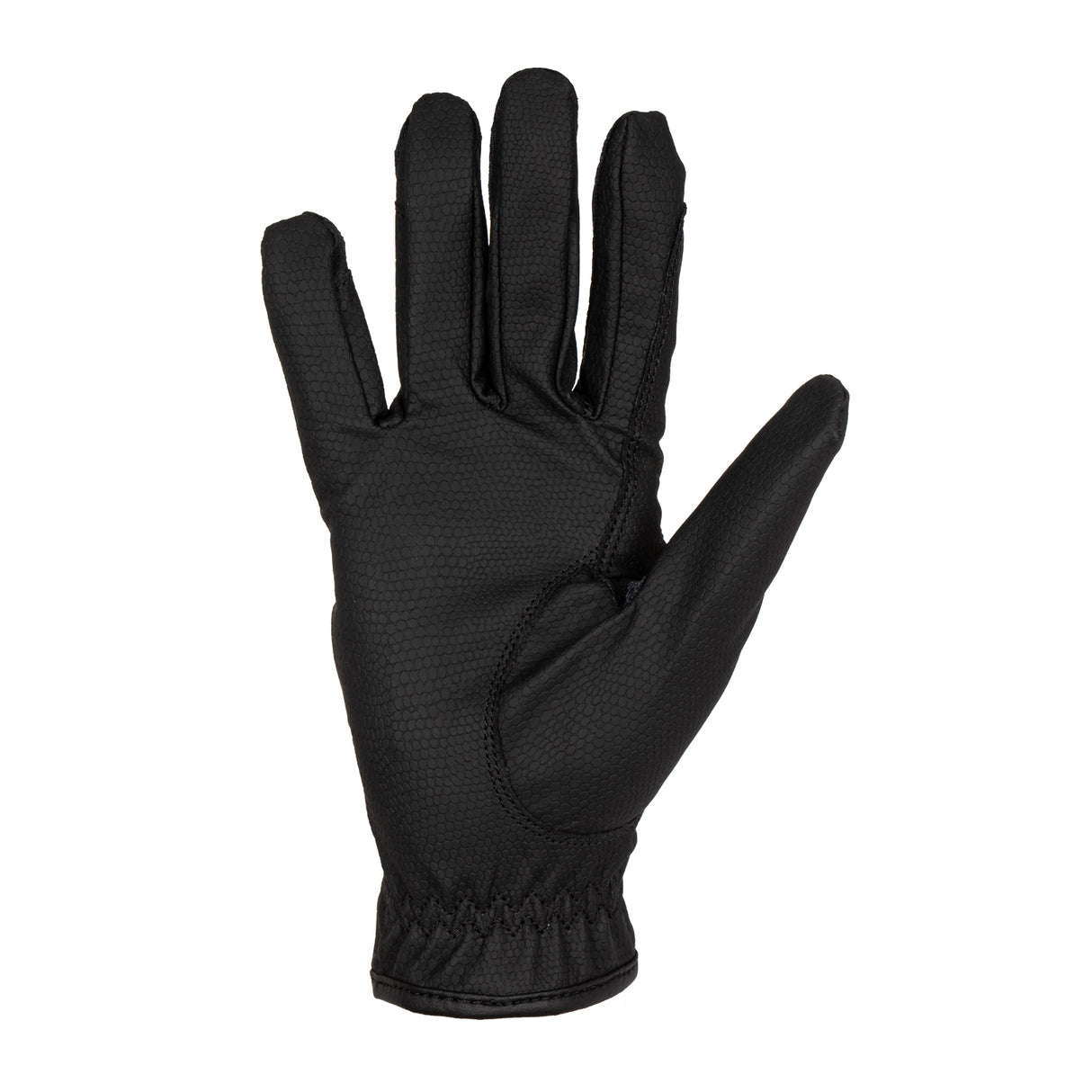 Equestro Women's Gloves In Soft Technical Fabric With Glitter Logo #colour_black