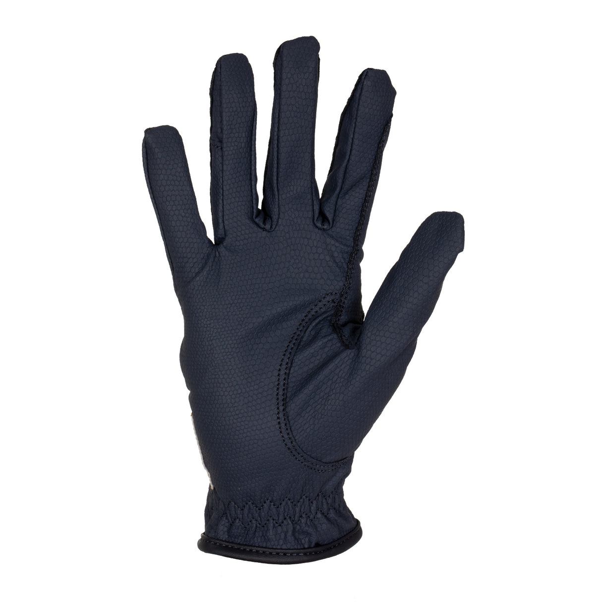 Equestro Women's Gloves In Soft Technical Fabric With Glitter Logo #colour_blue