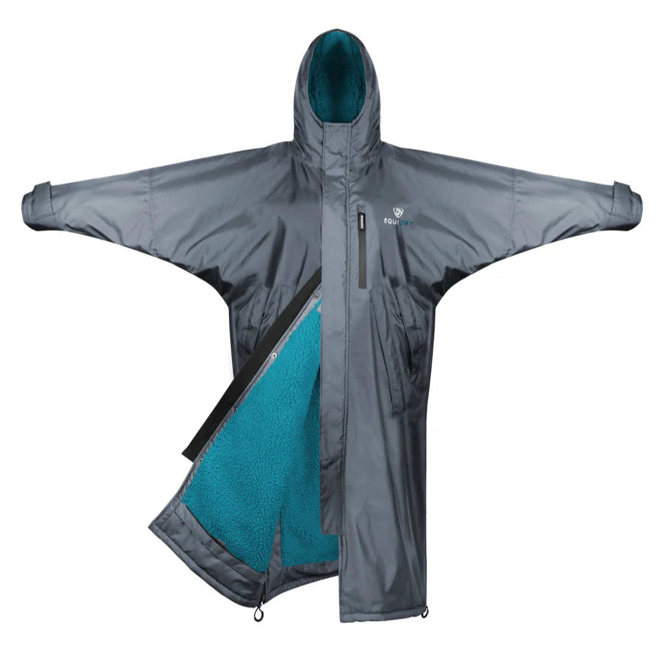EQUIDRY Children's Thick Fleece Evolution #colour_grey-turquoise
