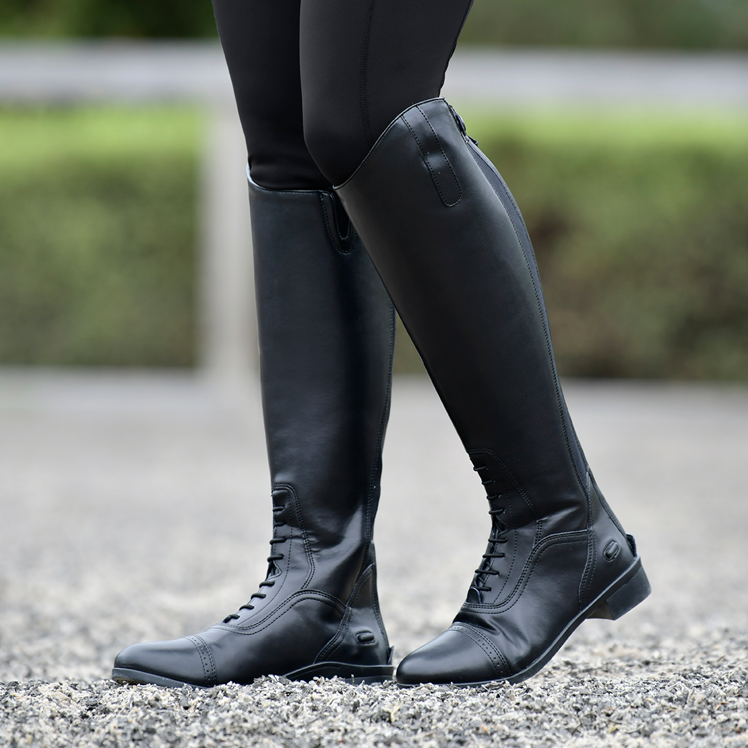 Saxon Syntovia Tall Field Boots #colour_black