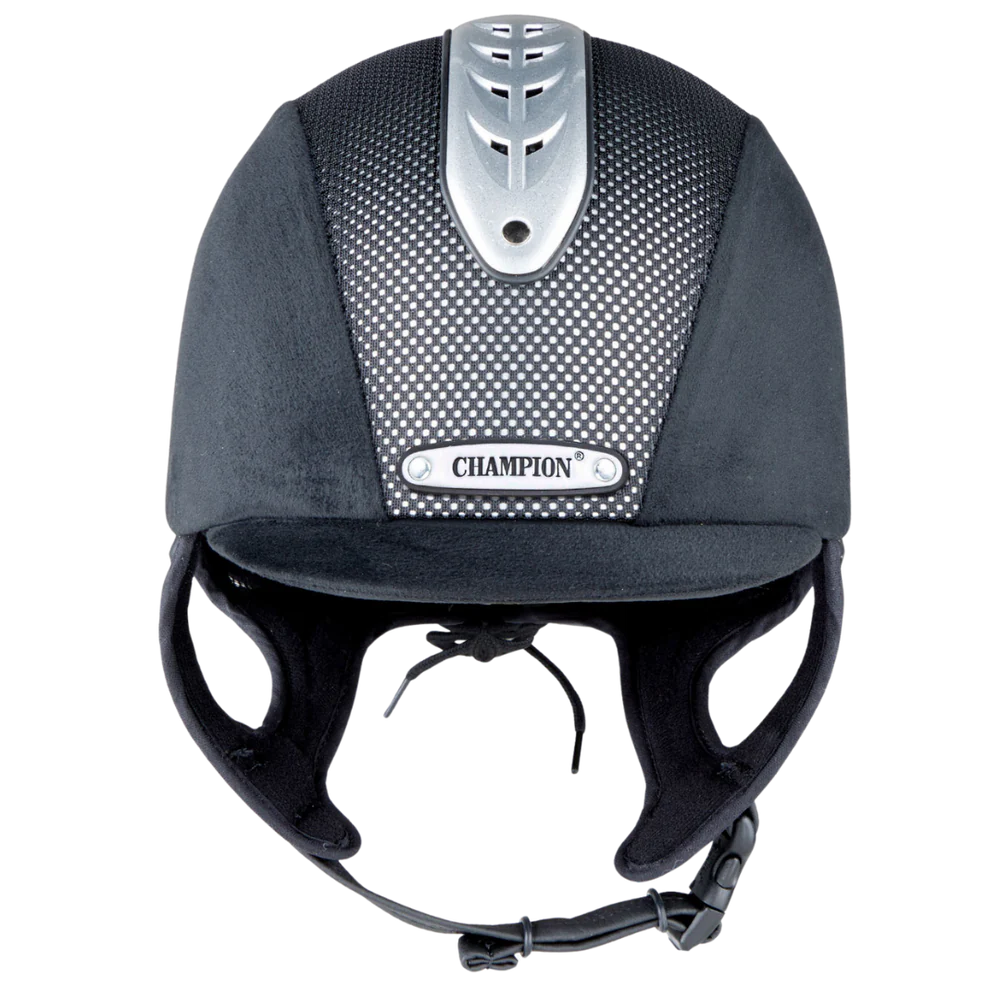 Champion Revolve X-Air Nova Peaked Helmet #colour_black-silver