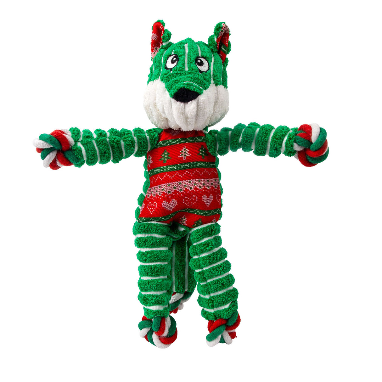 KONG Holiday Floppy Knots Fox Green