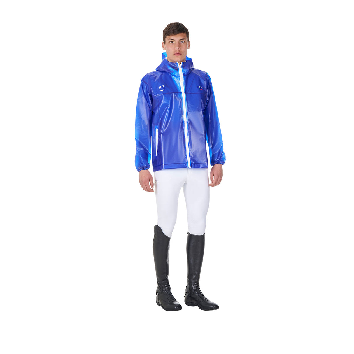 Equestro Unisex Raincoat Equestro X Fise #colour_blue