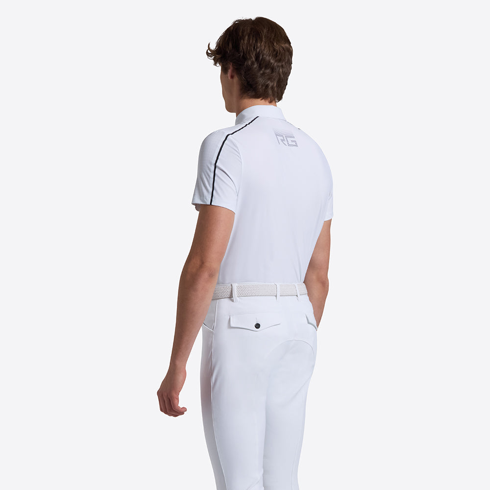 Rider's Gene Men's Tech Short Sleeve with Insert Button Polo