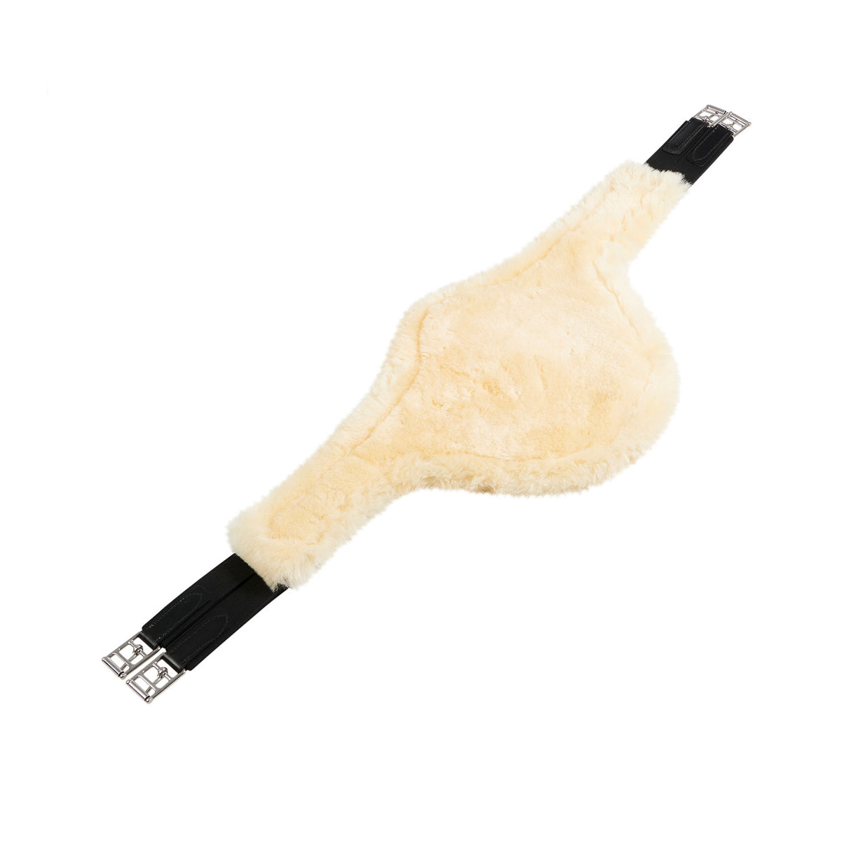 Equestro Jumping Girth With Belly Guard For English Saddle #colour_black