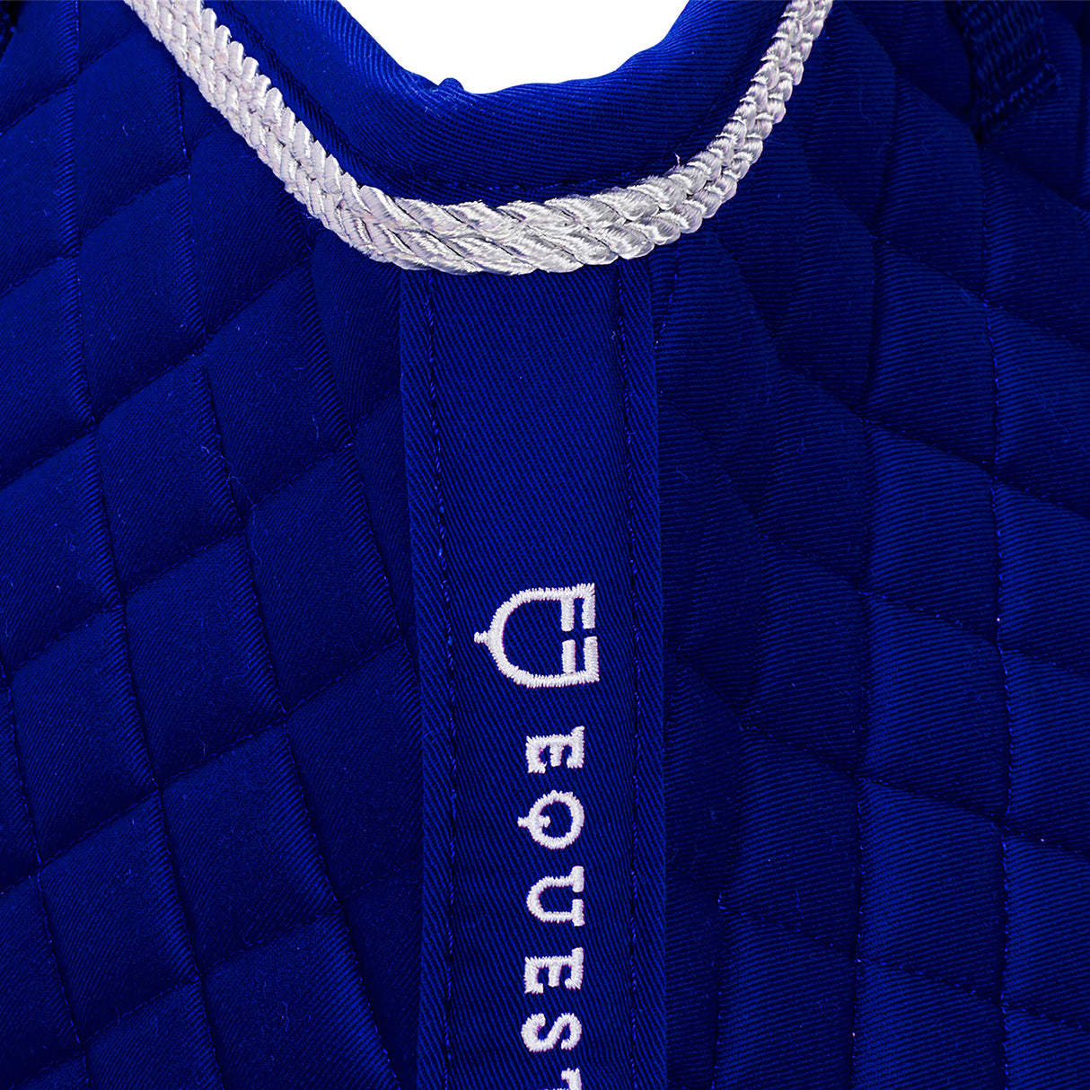 Equestro Shaped Jumping Saddle Pad In Cotton #colour_royal-blue