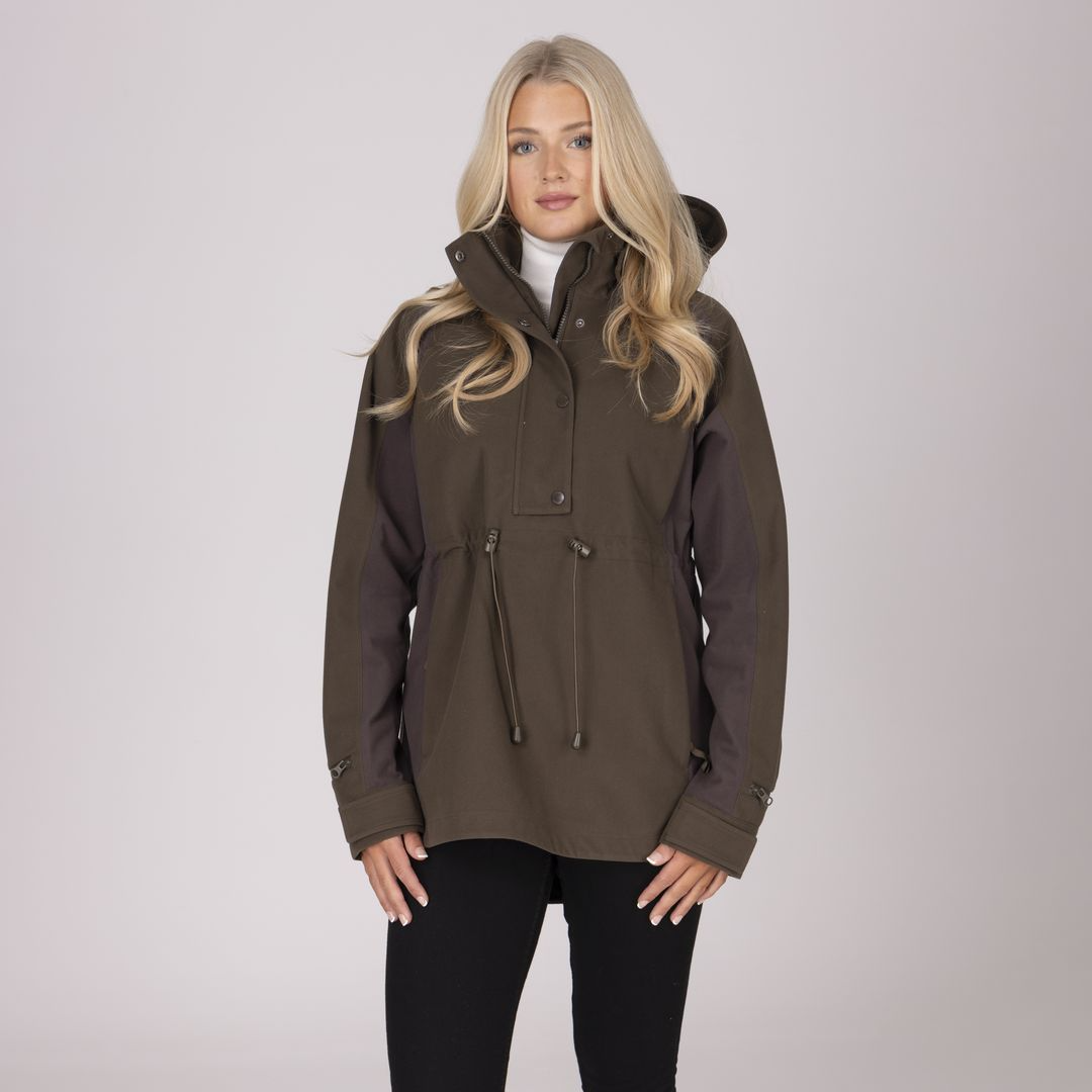 Shires Aubrion Heritage Unisex Quarter Zip Jacket #colour_dark-olive