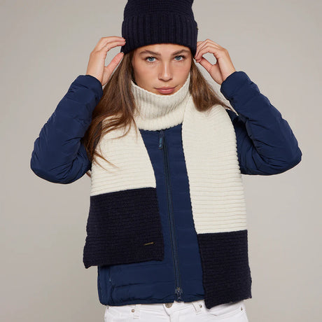Toggi Thorpe Knitted Scarf #colour_winter-white