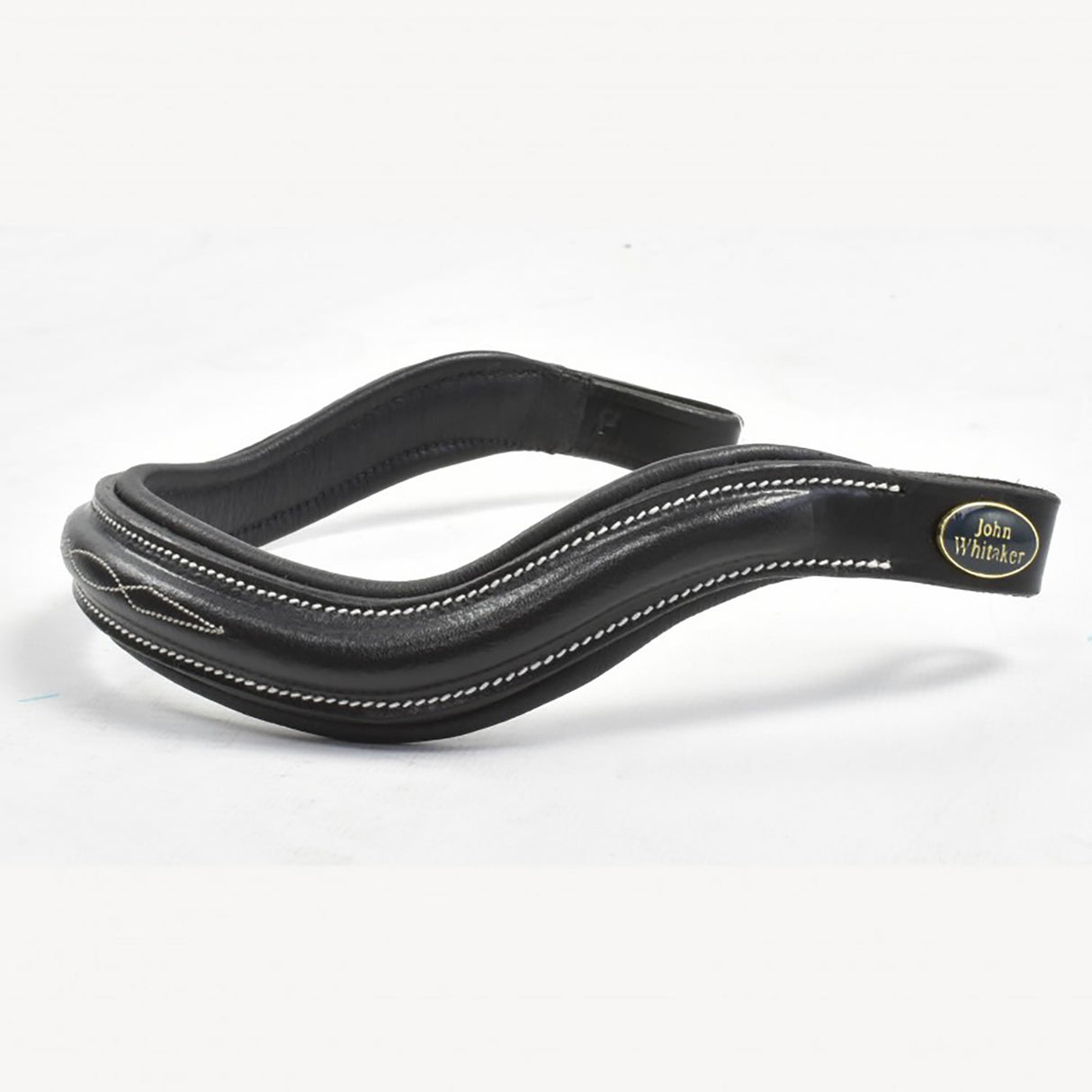 Whitaker Raised Squared Curved Browband #colour_black