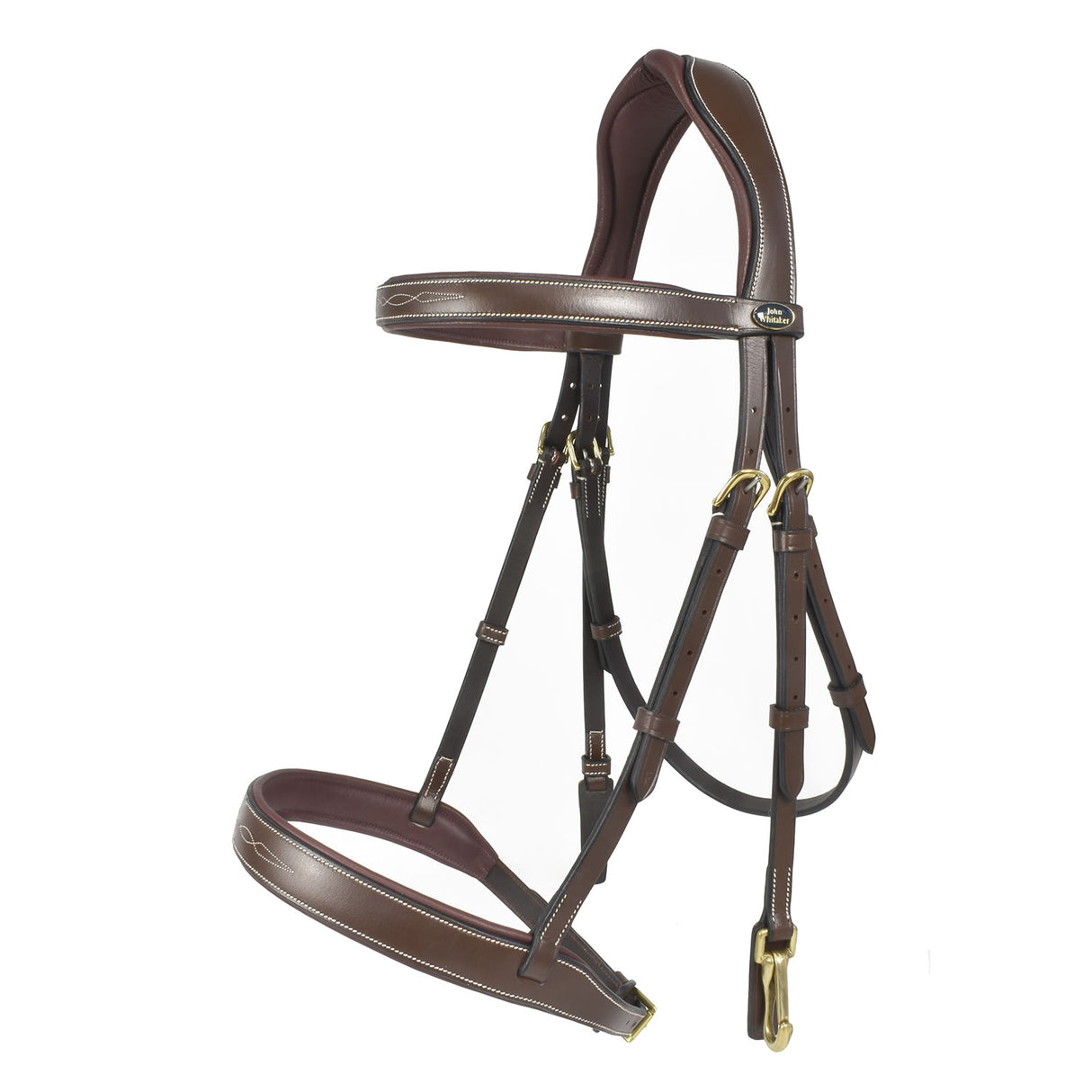 Whitaker Madrid Snaffle Bridle #colour_havana