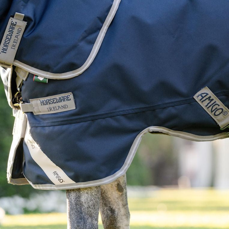 Horseware Ireland Amigo 1200D Pony 250g Turnout Rug #colour_navy-titanium-grey-silver