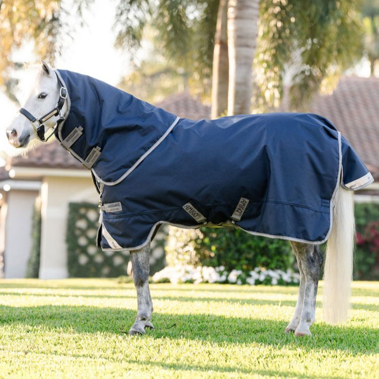 Horseware Ireland Amigo 1200D Pony 250g Turnout Rug #colour_navy-titanium-grey-silver