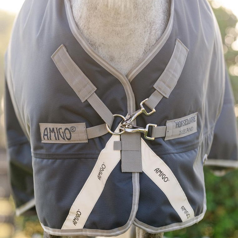 Horseware Ireland Amigo 1200D Pony 250g Turnout Rug #colour_navy-titanium-grey-silver