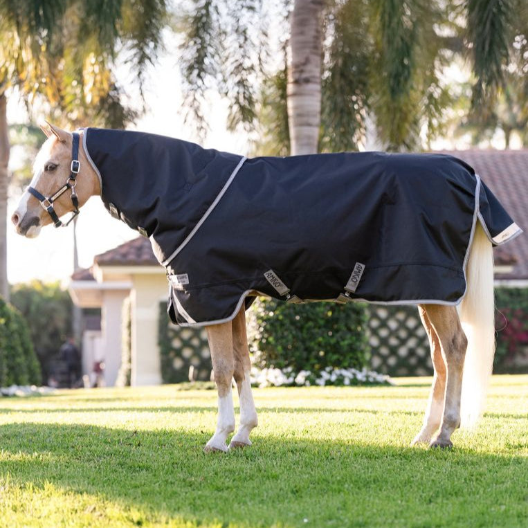 Horseware Ireland Amigo 1200D Pony 250g Turnout Rug #colour_black-titanium-grey-silver
