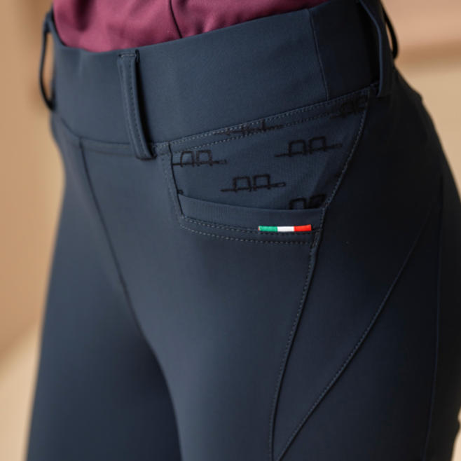 Alessandro Albanese Fina Knee Grip Brushed Hybrid Breech #colour_core-black