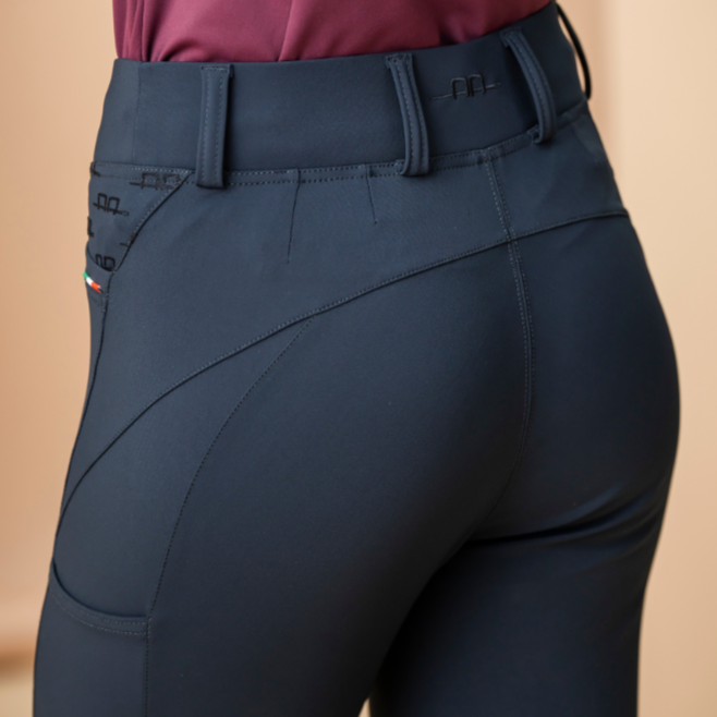 Alessandro Albanese Fina Knee Grip Brushed Hybrid Breech #colour_core-black