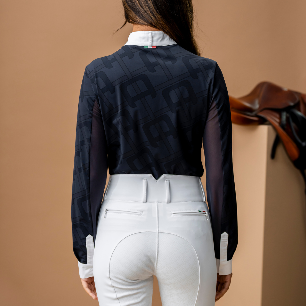 Alessandro Albanese Alcina Long Sleeve Show Shirt #colour_core-charcoal