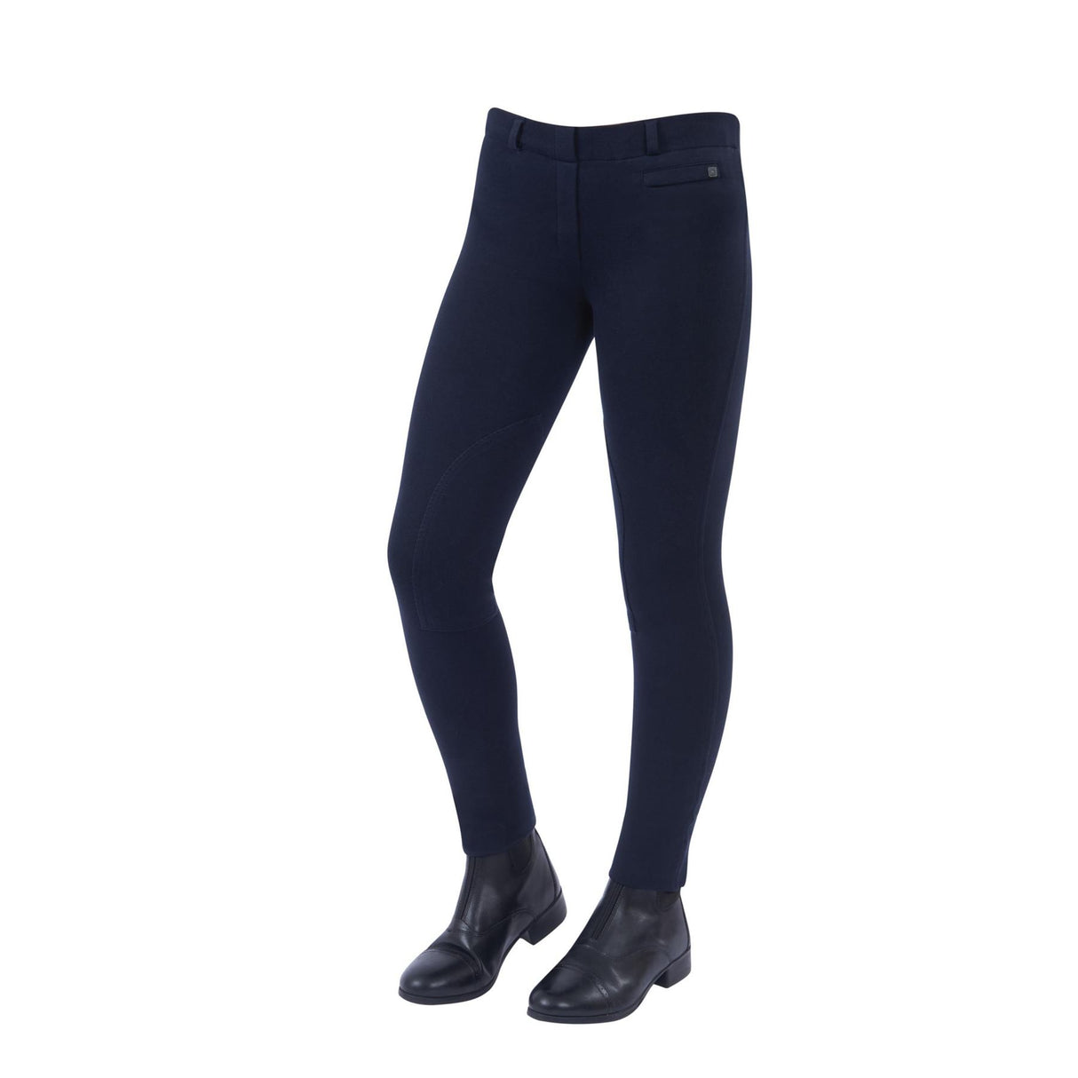 Dublin Supa-Fit Pull On Knee Patch Ladies Jodhpurs #colour_navy