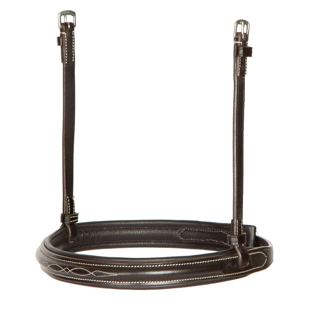 Shires Avignon Padded Raised Cavesson Noseband #colour_havana