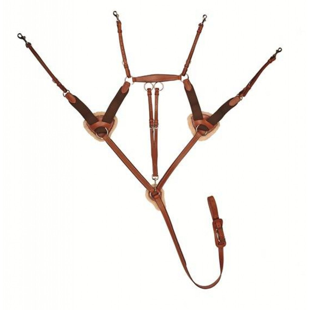 HKM Breastplate/Martingale med Lambswool 4154