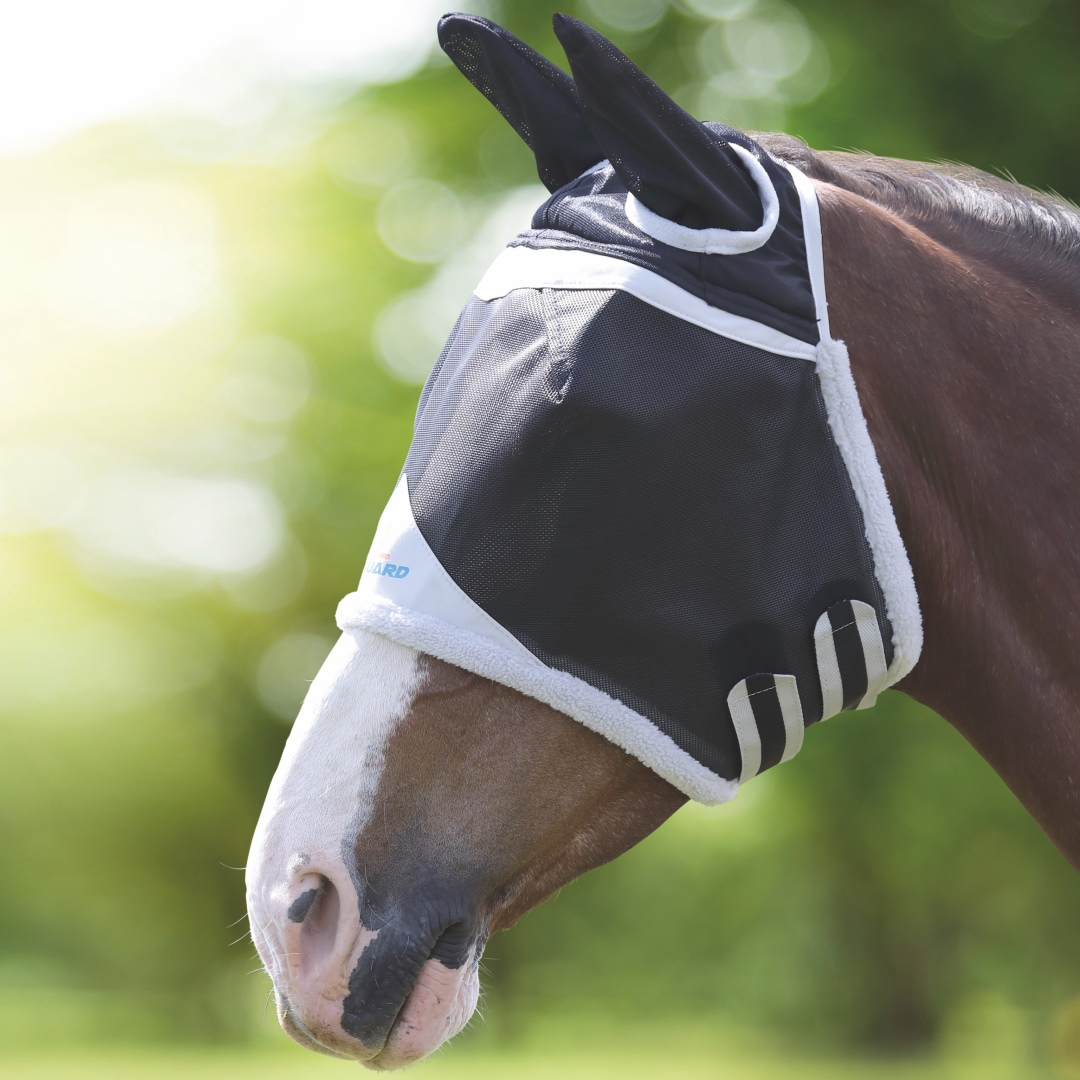 Shires Flyguard Pro Field Durable Fly Mask With Ears