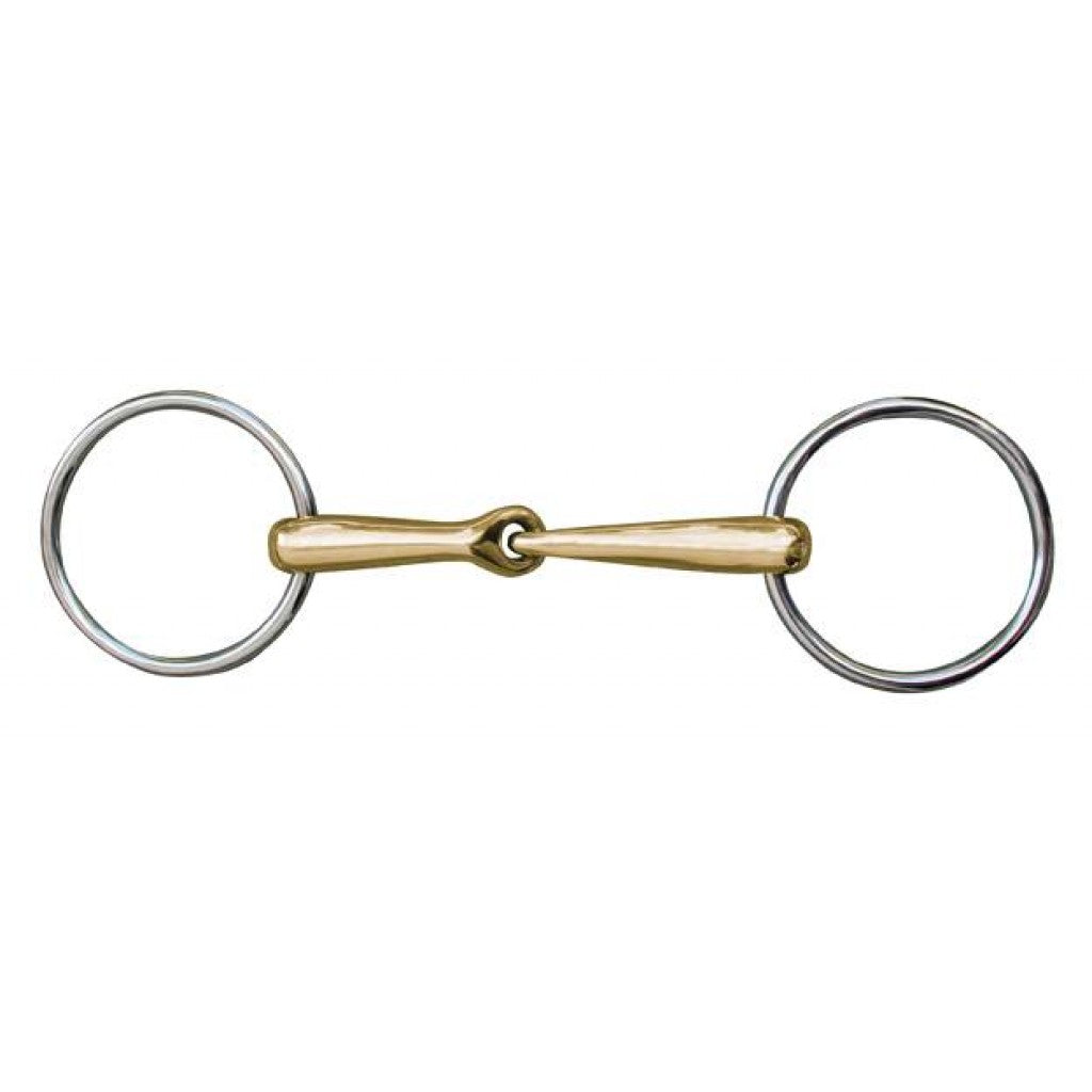 HKM 18mm Løs ring Anatomisk snaffle med argentansk belægning