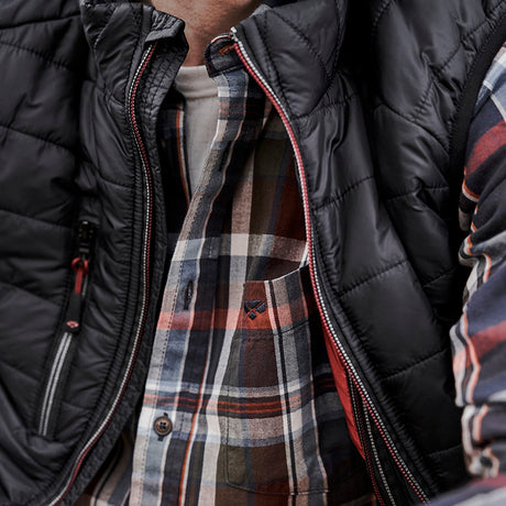 Hoggs of Fife Granite Men's Rip-Stop Gilet #colour_black-red