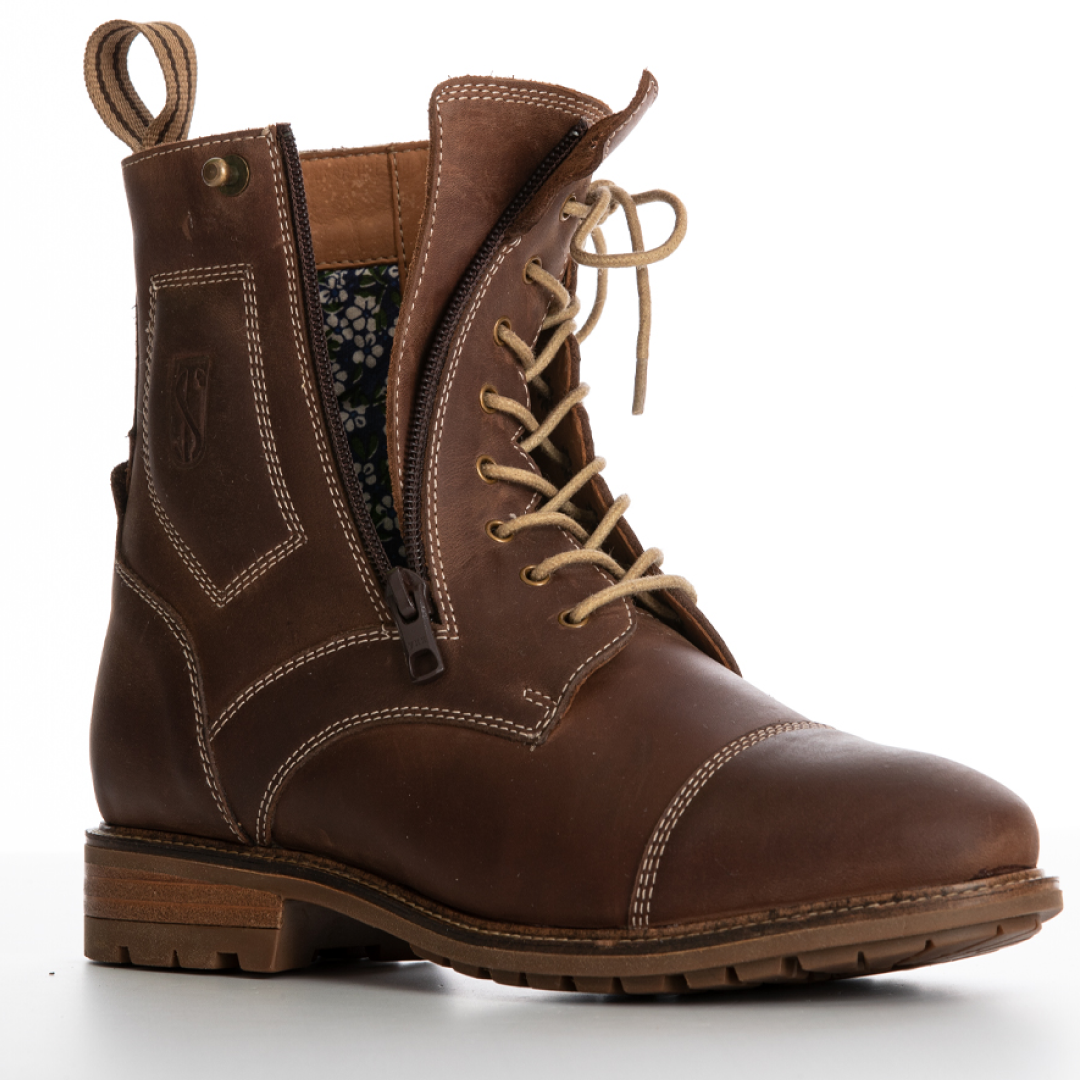 Tredstep Ireland Spirit Size Zip Country Boots #colour_mahogany