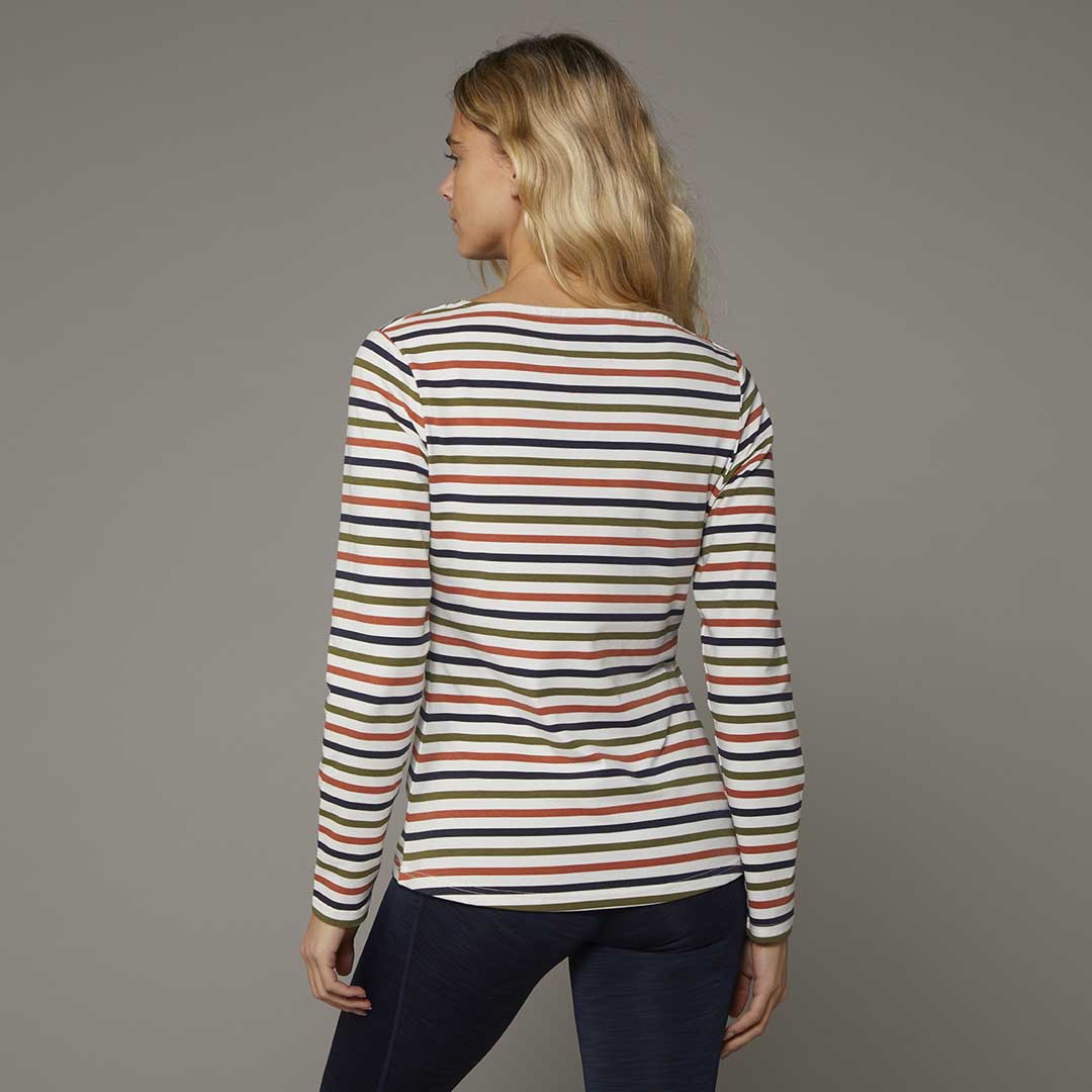 Toggi Striped Long Sleeve Ladies Top #colour_white-stripe