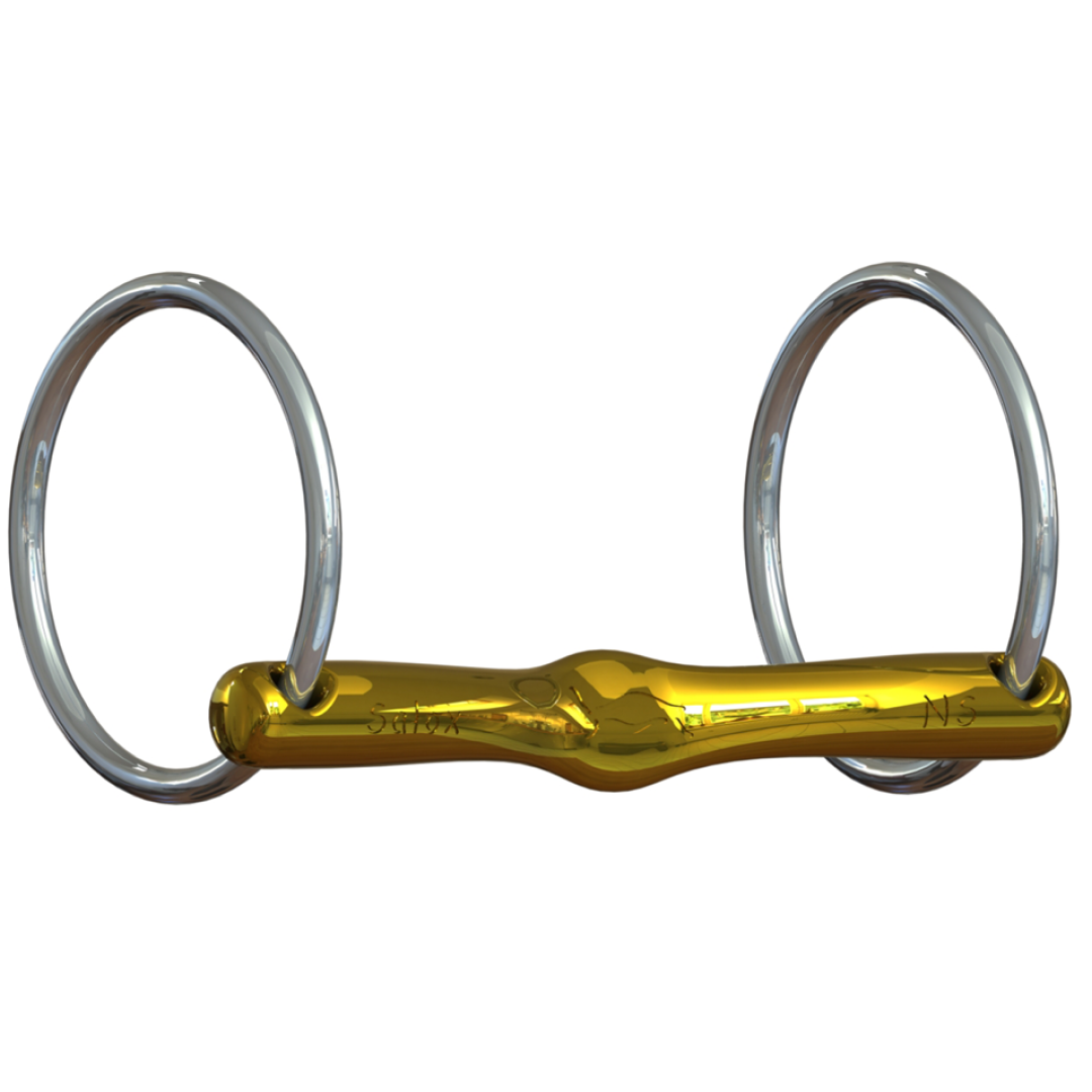Neue schule Schildkrötenbarsmart massives Mundstück 16mm loser Ring 70 mm